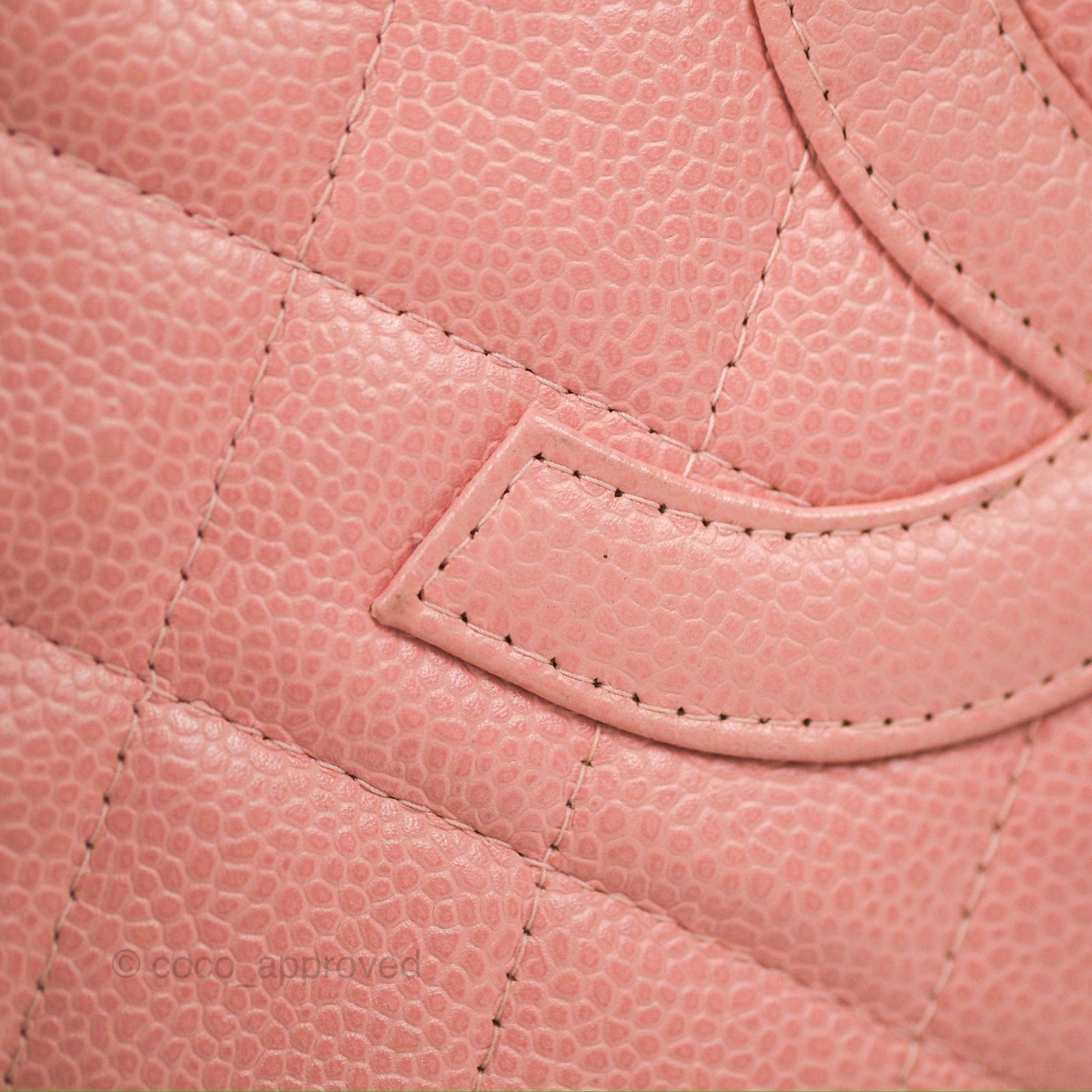 Chanel Quilted Petit Shopping Tote PST Sakura Pink Caviar Gold Hardware