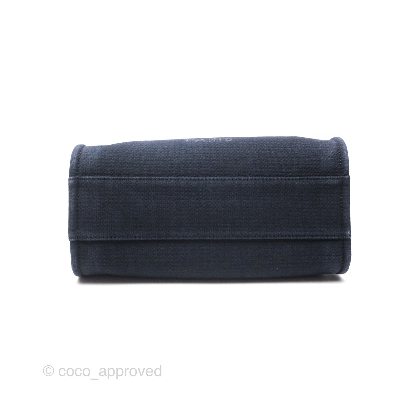 Chanel Medium Deauville Navy Canvas Silver Hardware