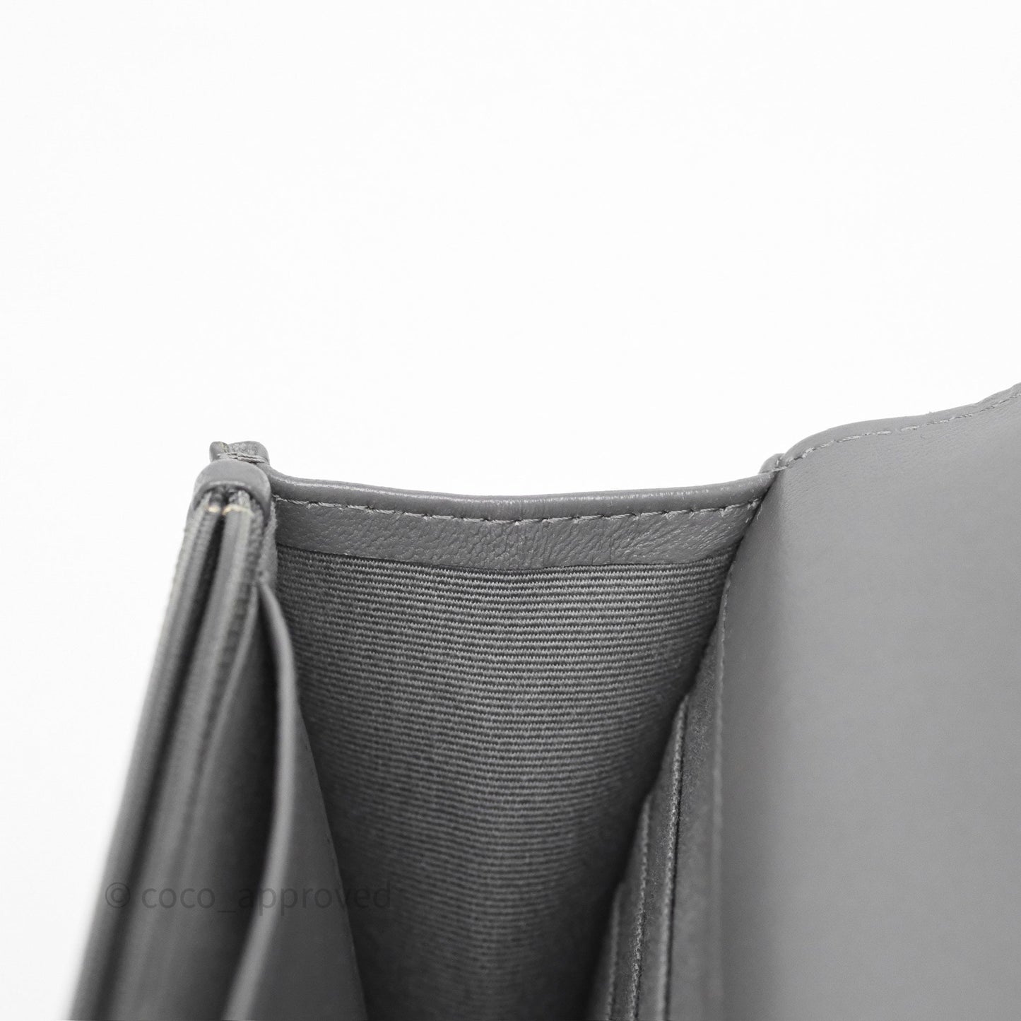 Chanel 19 Wallet on Chain WOC Grey Lambskin Mixed Hardware