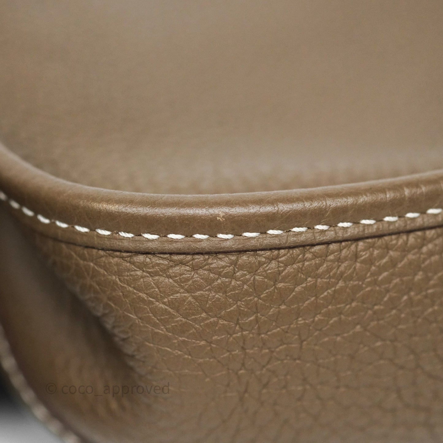Hermès Mini Evelyne 16 Etoupe 18 Clemence Palladium Hardware