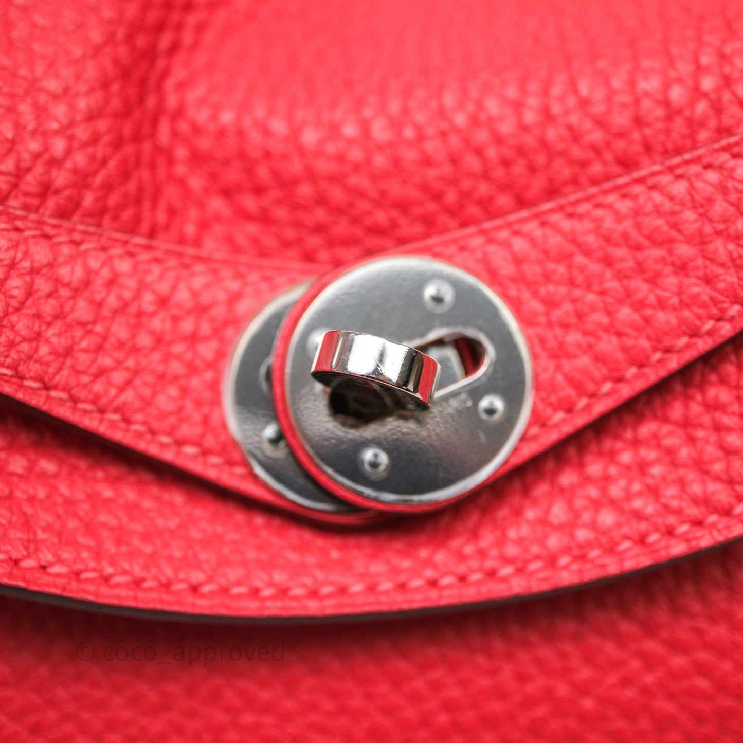 Hermes Lindy 26 Clemence Rouge Palladium Hardware