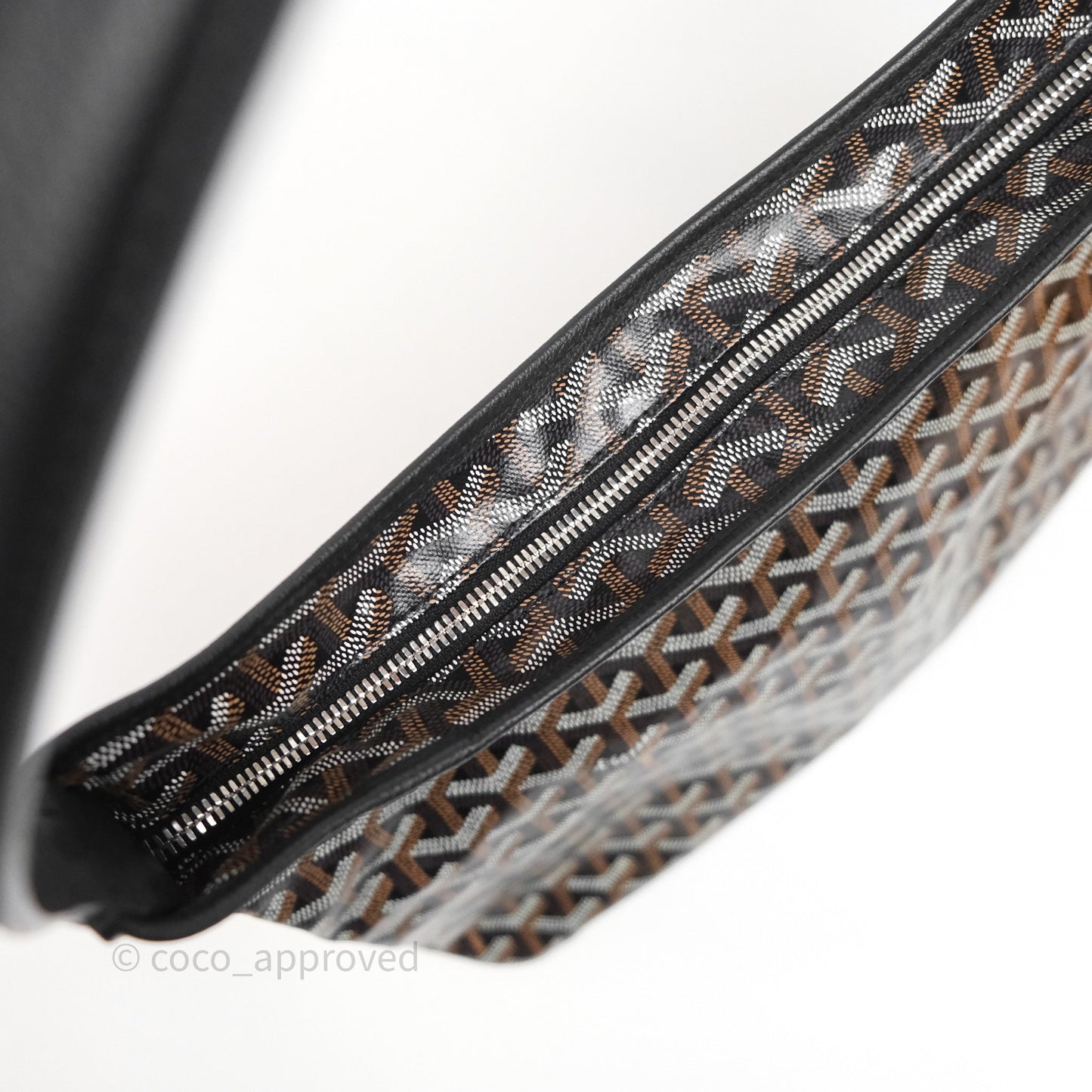 Goyard Bohème Hobo Bag Black Goyardine Canvas