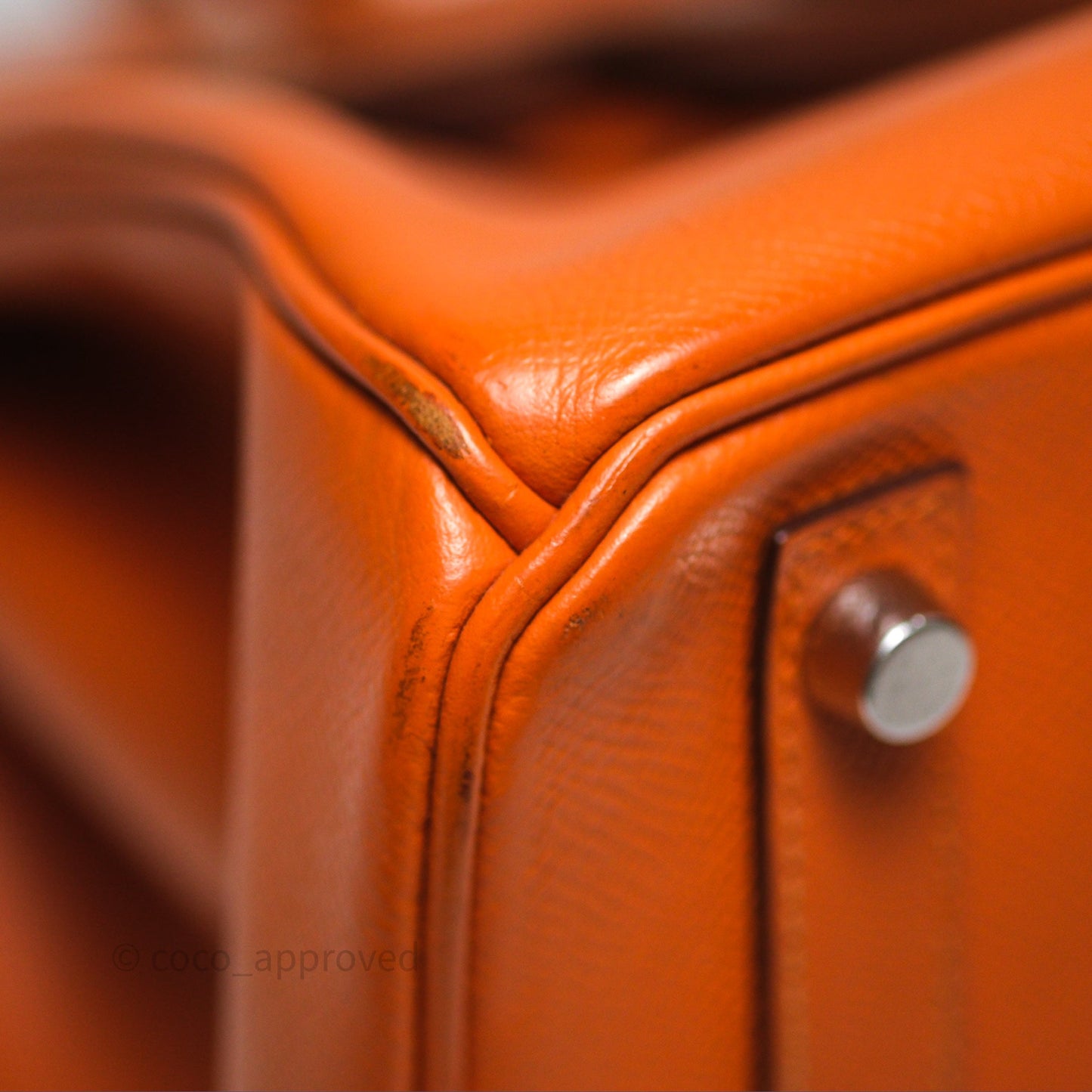 Hermès Birkin 30 Retourne Orange Epsom Palladium Hardware