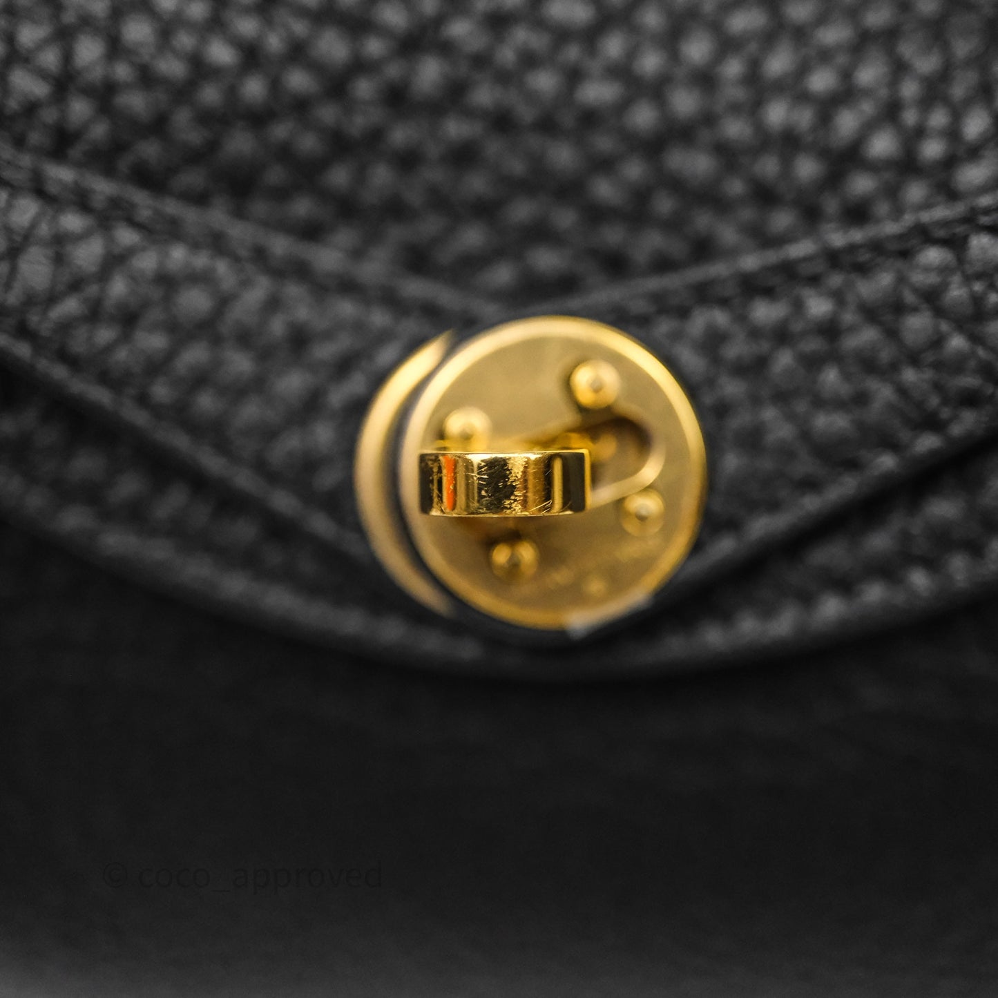 Hermès Mini Lindy 20 Noir 89 Clemence Gold Hardware