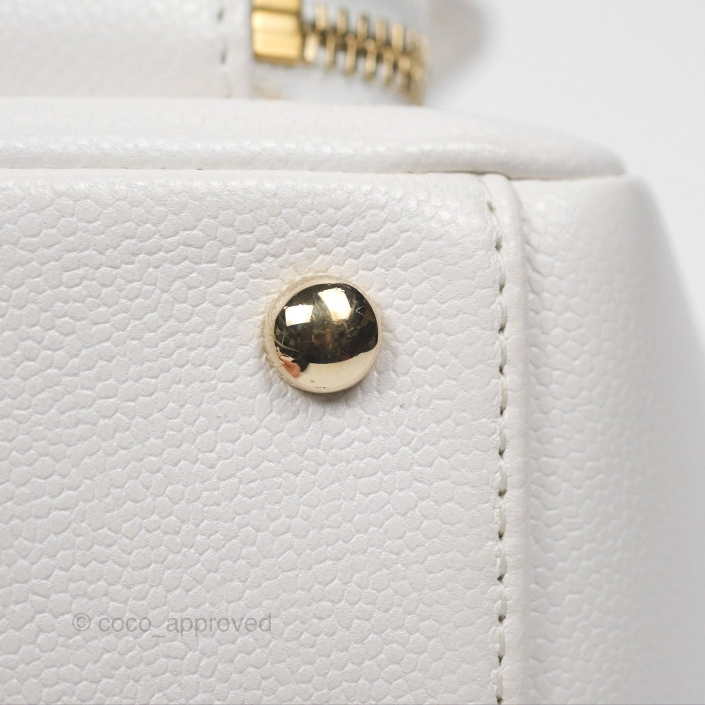 Chanel Quilted Small Business Affinity Flap White Caviar Gold Hardware