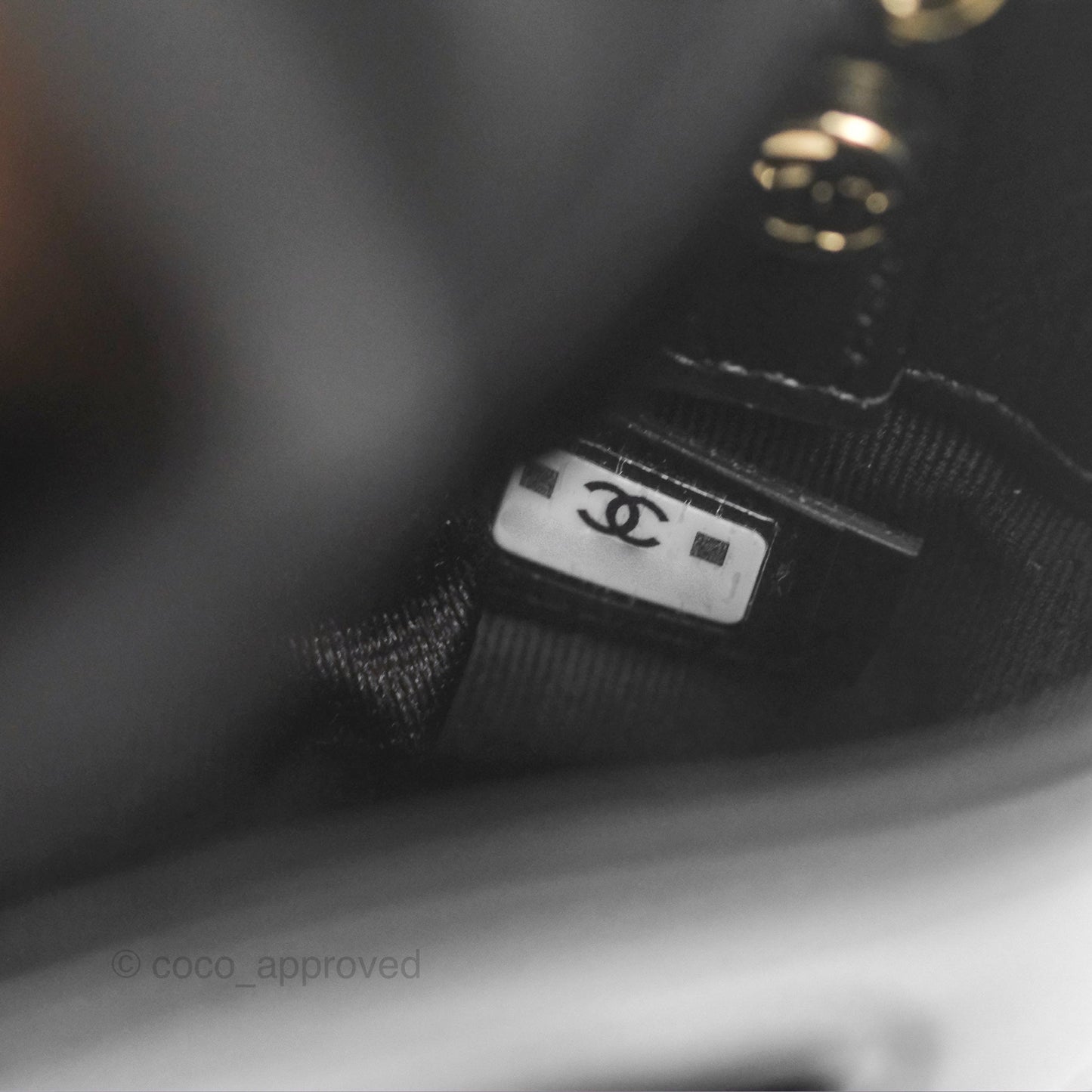 Chanel Nano 31 Black Shiny Lambskin Gold Hardware