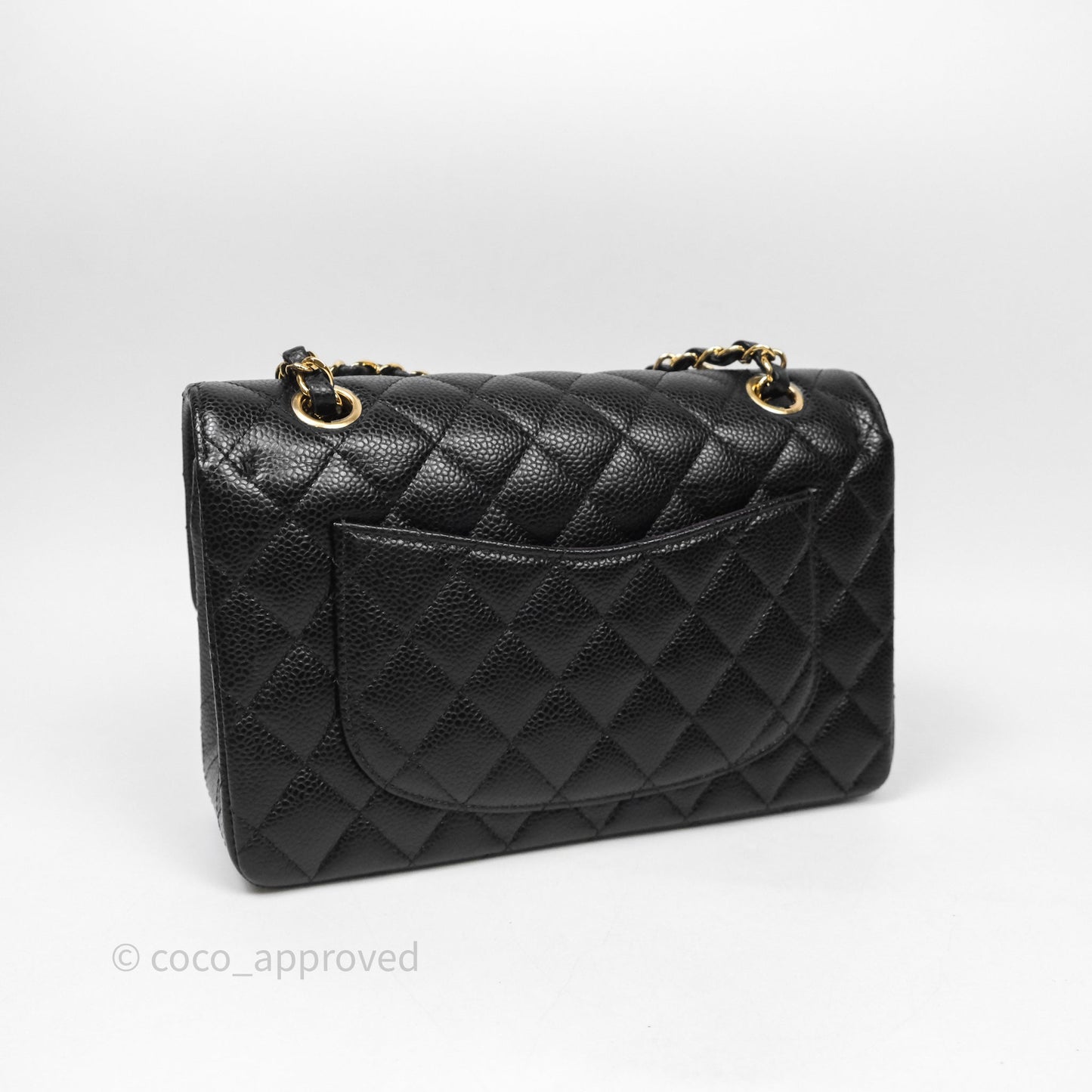 Chanel Small Classic Flap Quilted Black Caviar Gold Hardware