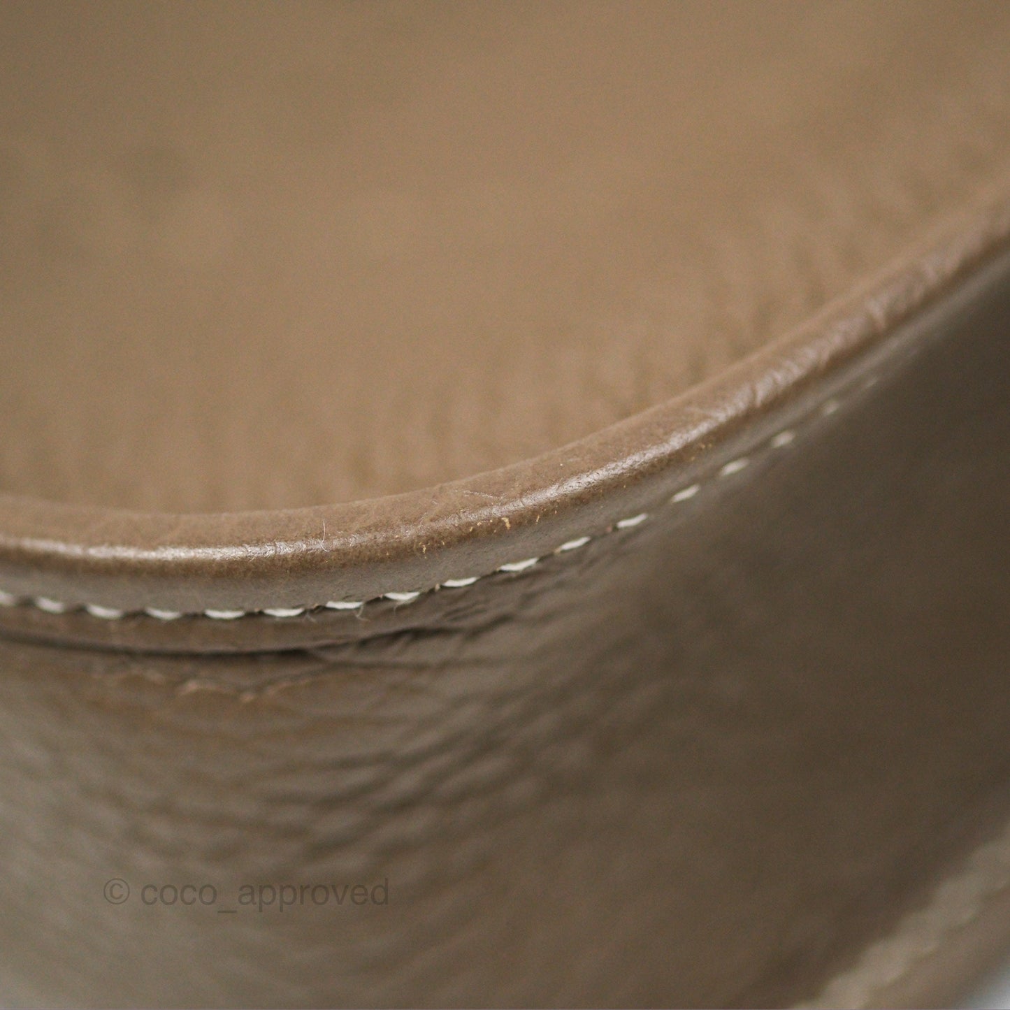 Hermès Mini Evelyne 16 Etoupe 18 Clemence Palladium Hardware with Bleu Indigo Strap