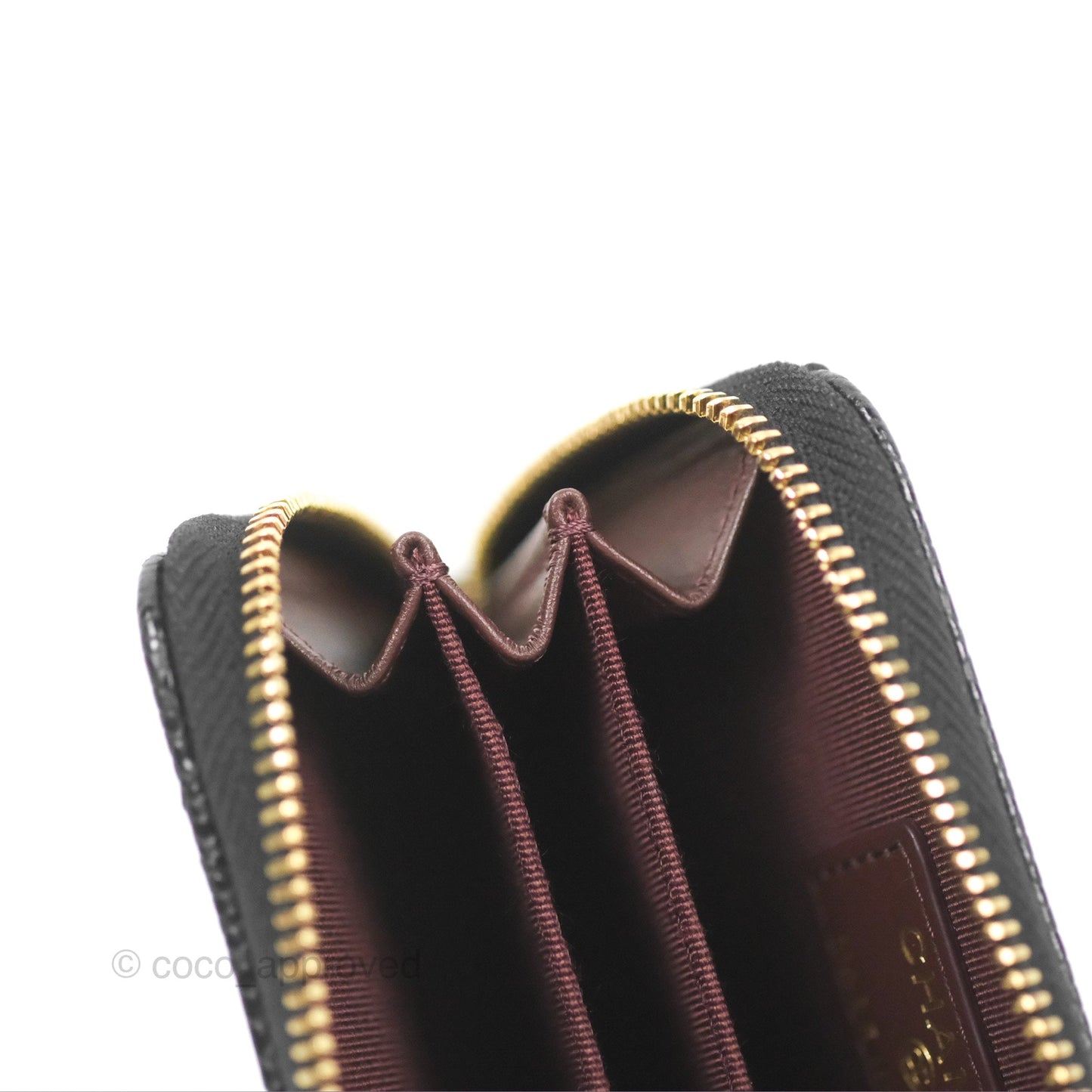 Chanel Classic Zipped Coin Purse Black Caviar Gold Hardware