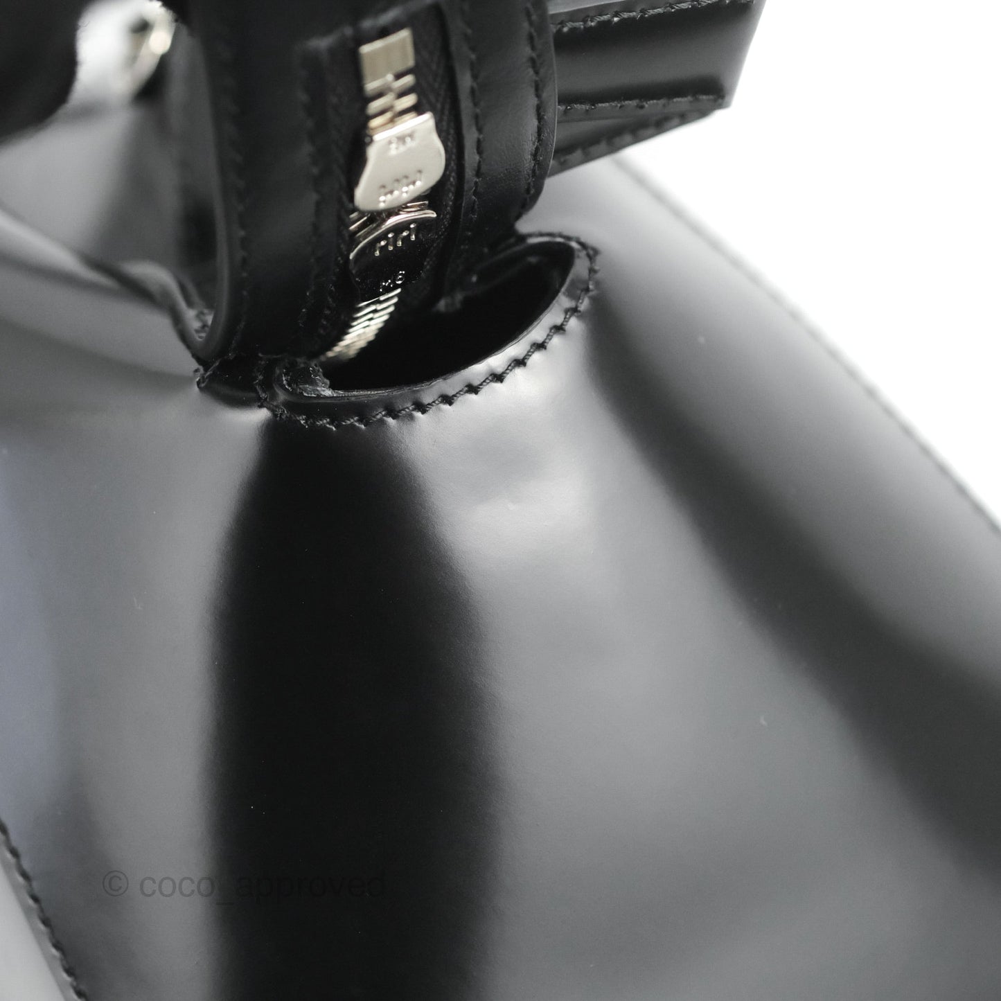 Prada Small Supernova Handbag Brushed Leather Black