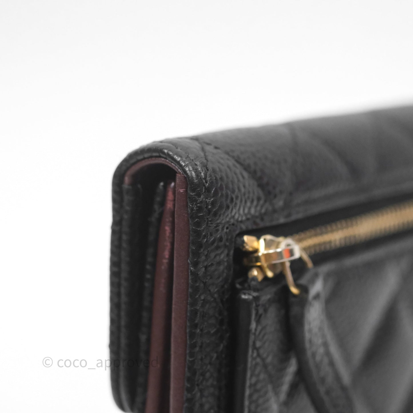 Chanel Classic Short Flap Wallet Black Caviar Gold Hardware