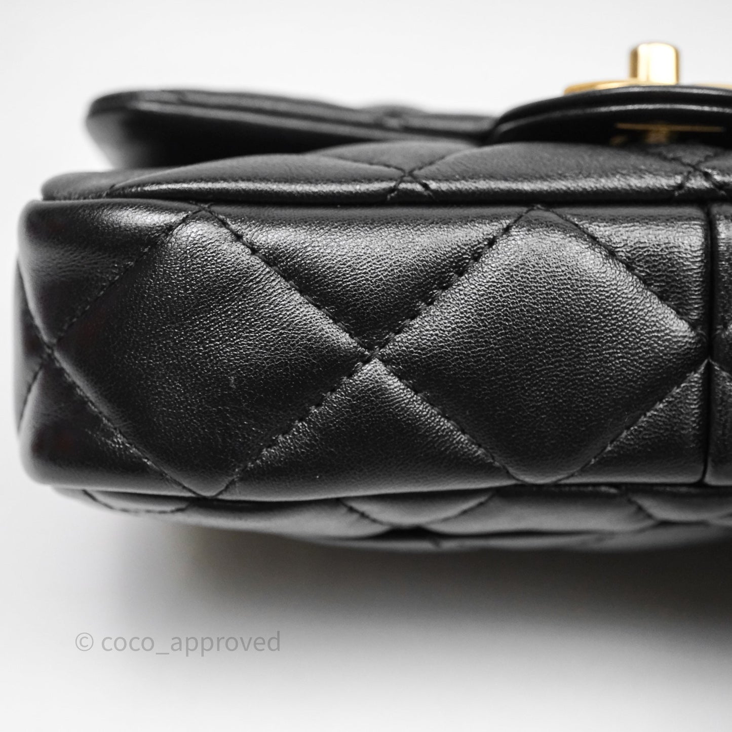 Chanel Small Funky Town Black Lambskin Aged Gold Hardware