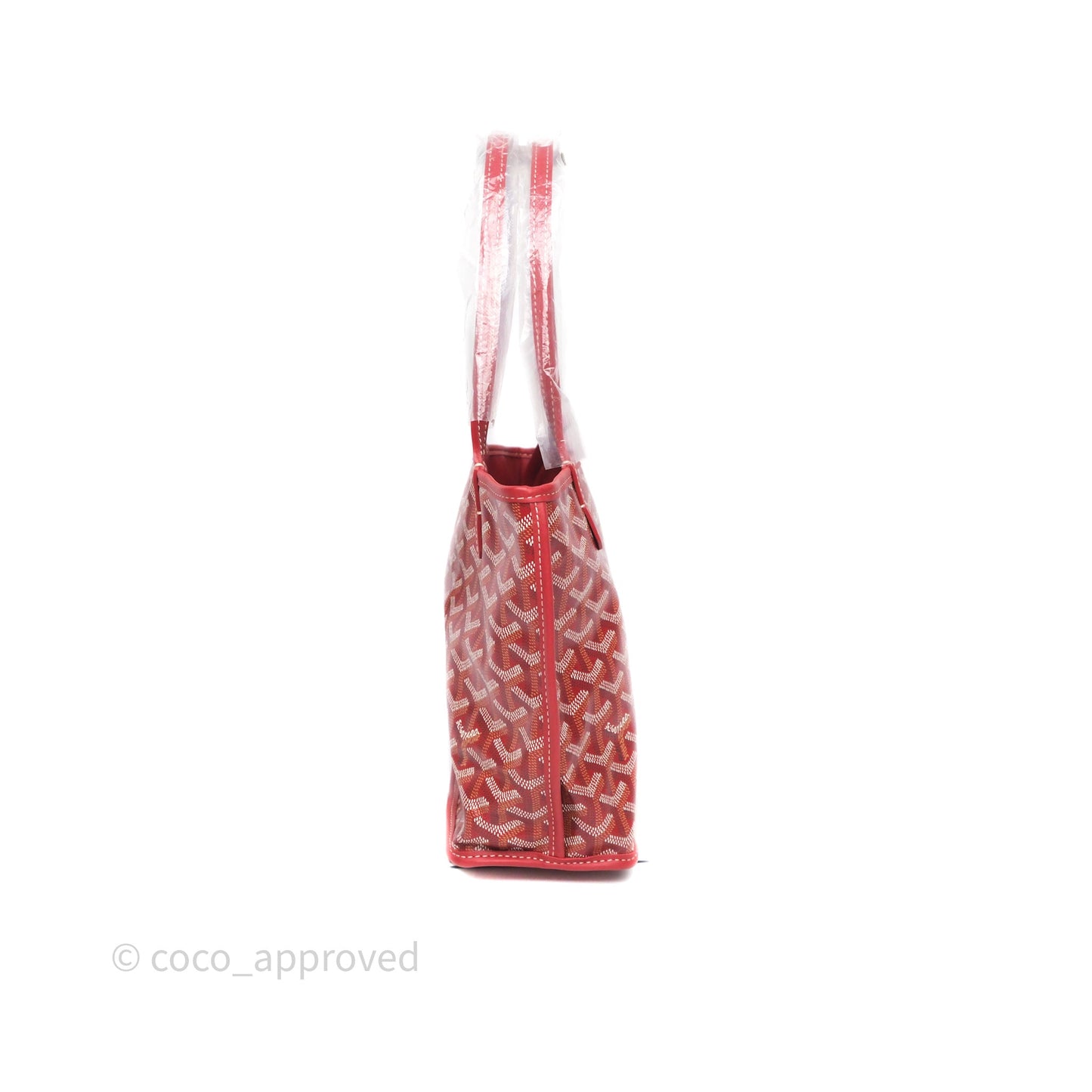 Goyard Anjou Mini Tote Bag Red Goyardine Canvas