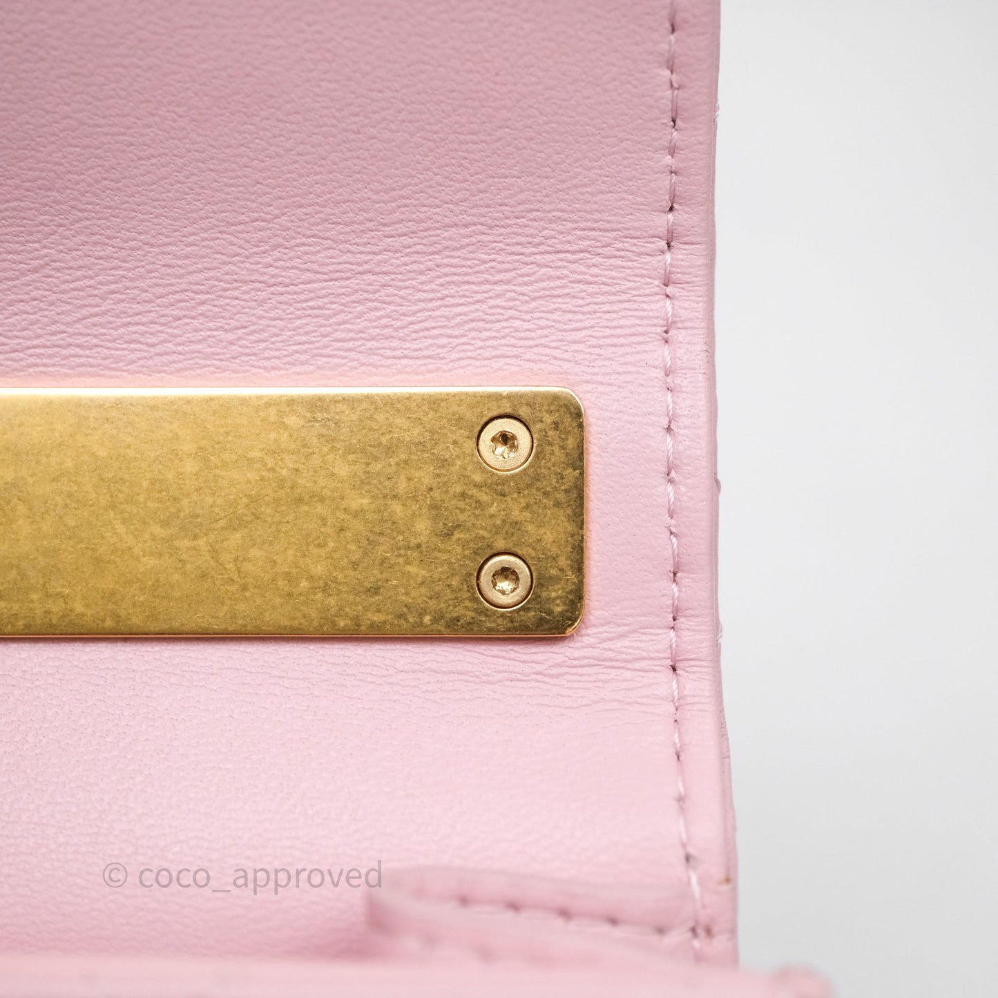 Chanel Mini Enamel Handle Clutch on Chain Pink Lambskin Gold Hardware