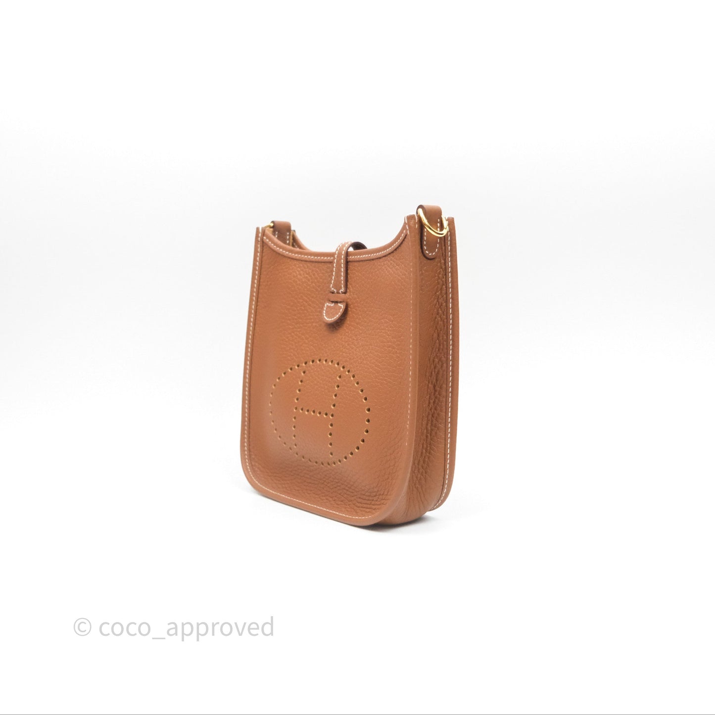 Hermès Mini Evelyne 16 Gold 37 Clemence Gold Hardware