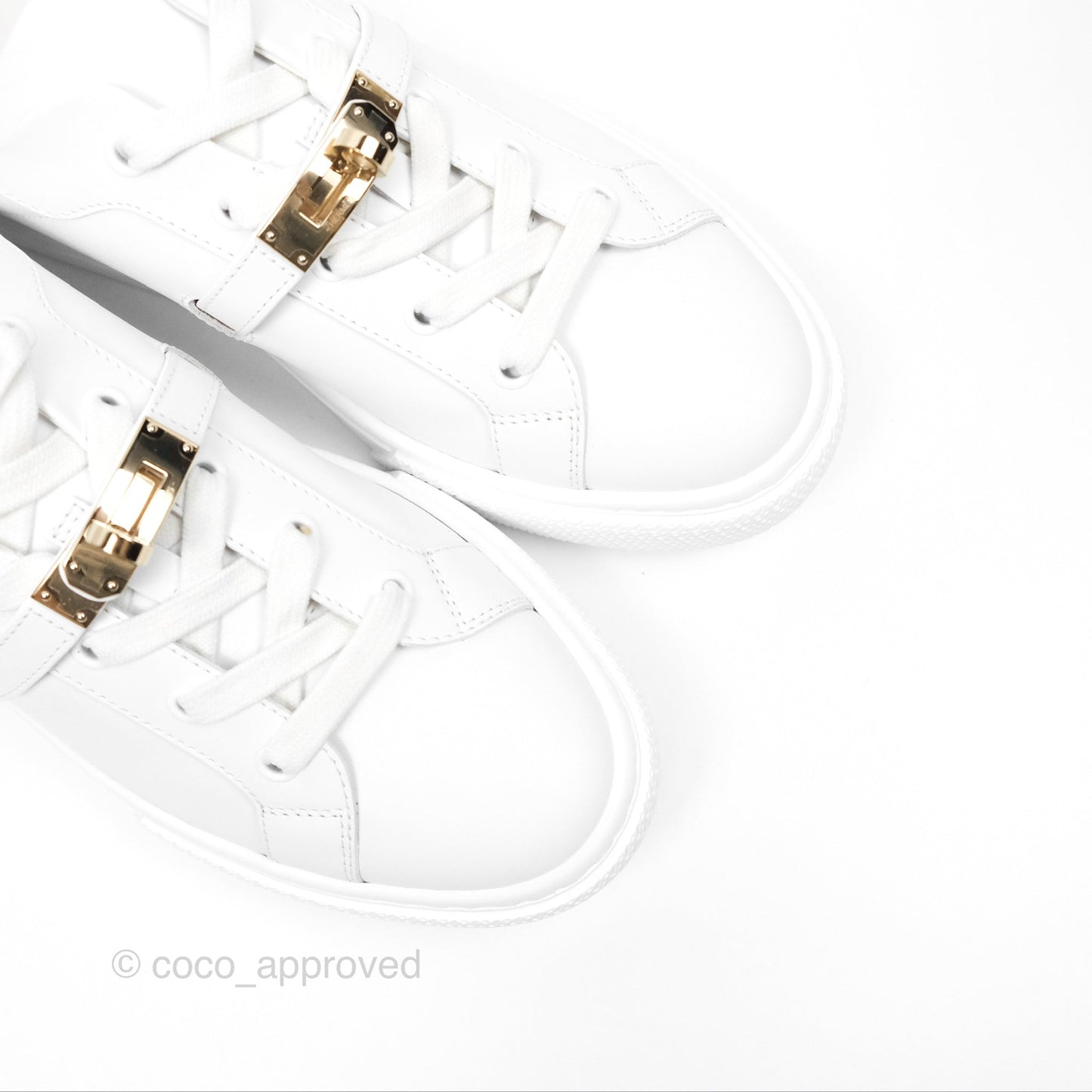 Hermès Day Sneaker White Gold Hardware Size 40