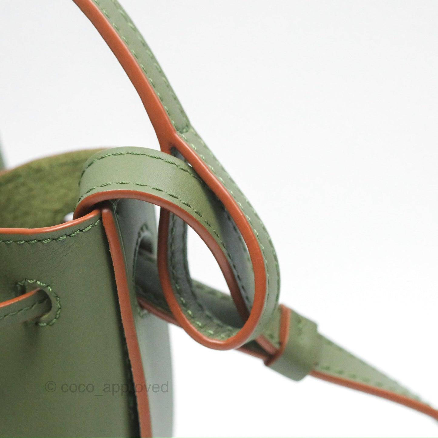 Loewe Mini Balloon Bucket Bag Green Calfskin