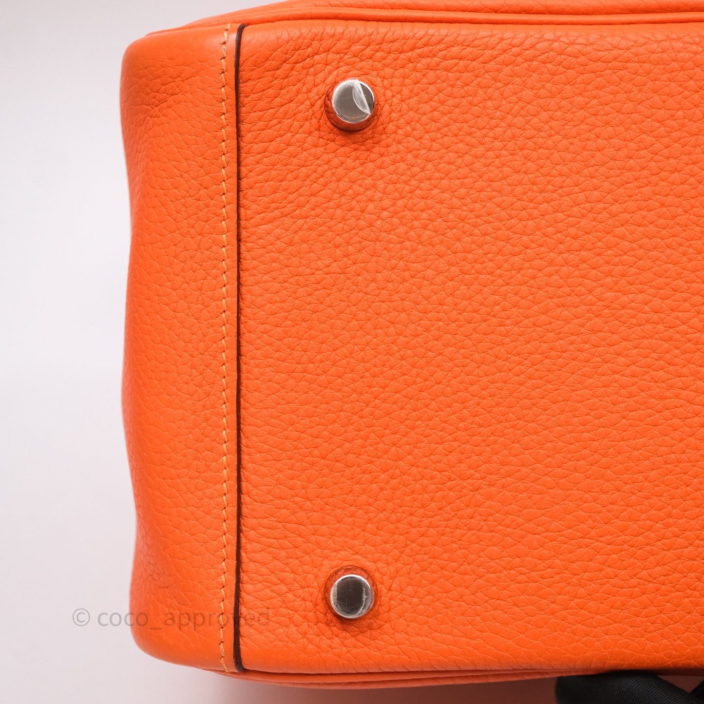 Hermès Lindy 30 Orange 93 Clemence Palladium Hardware