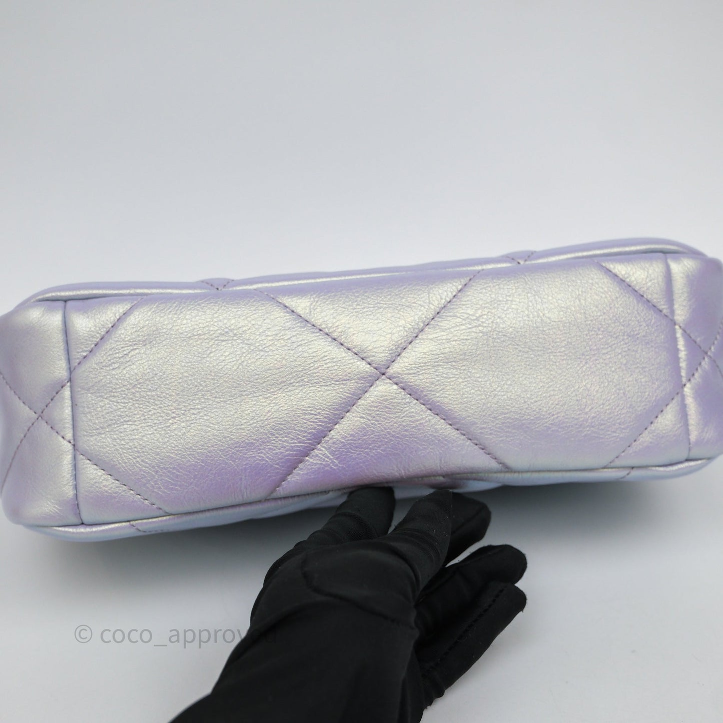 Chanel 19 Small Iridescent Purple Mixed Hardware