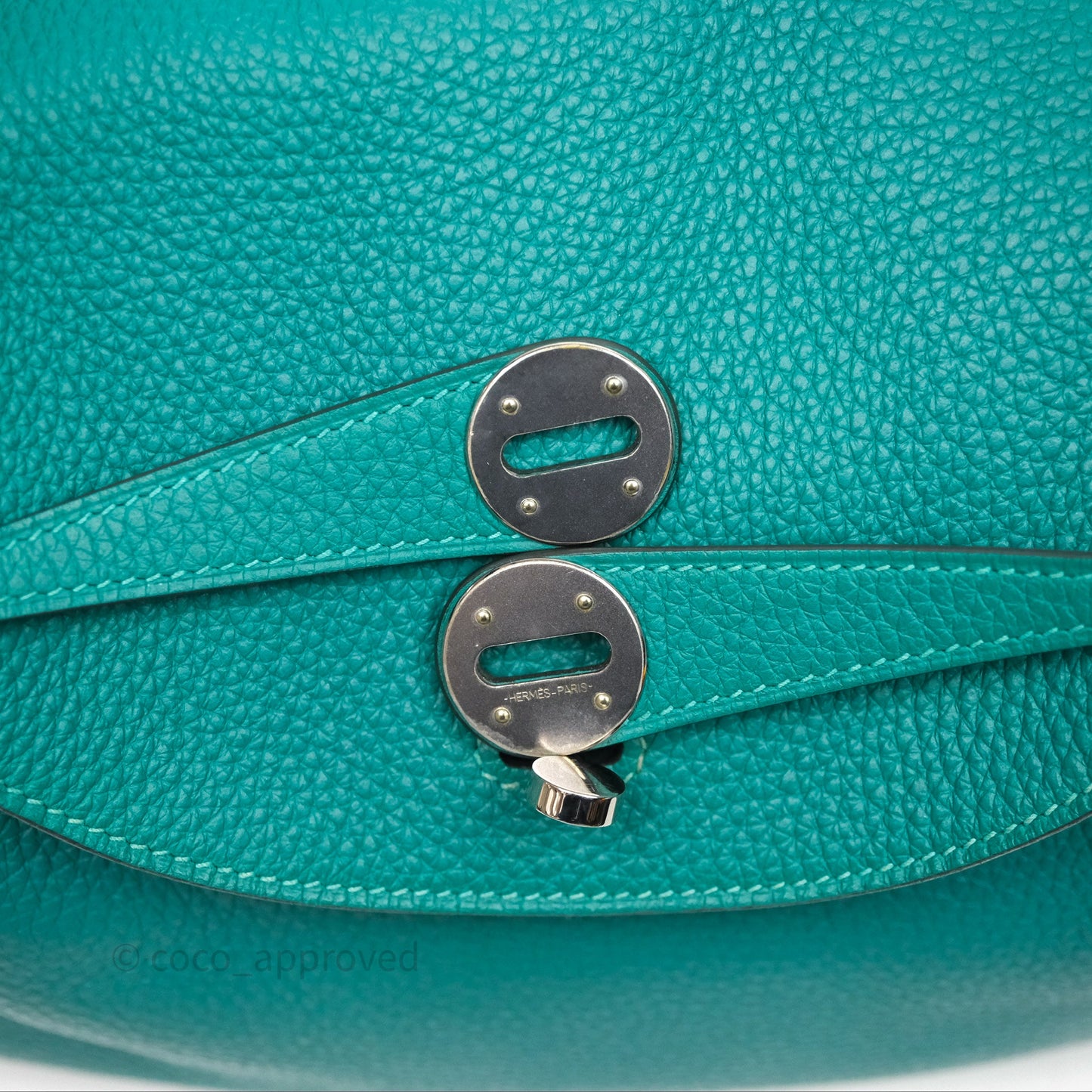 Hermès Lindy 26 Vert Verone U1 Clemence Palladium Hardware