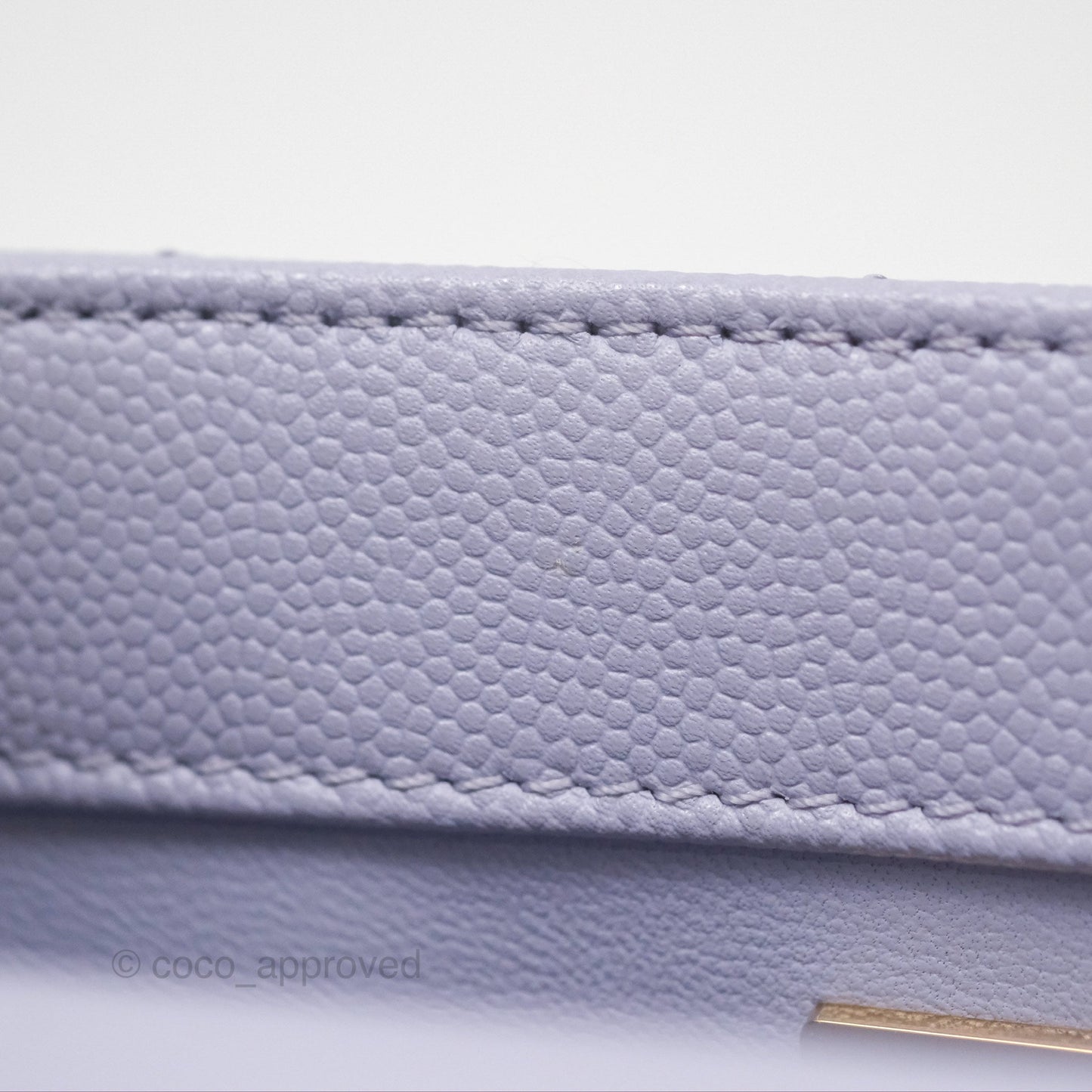 Chanel Mini Coco Handle Lilac Caviar Gold Hardware