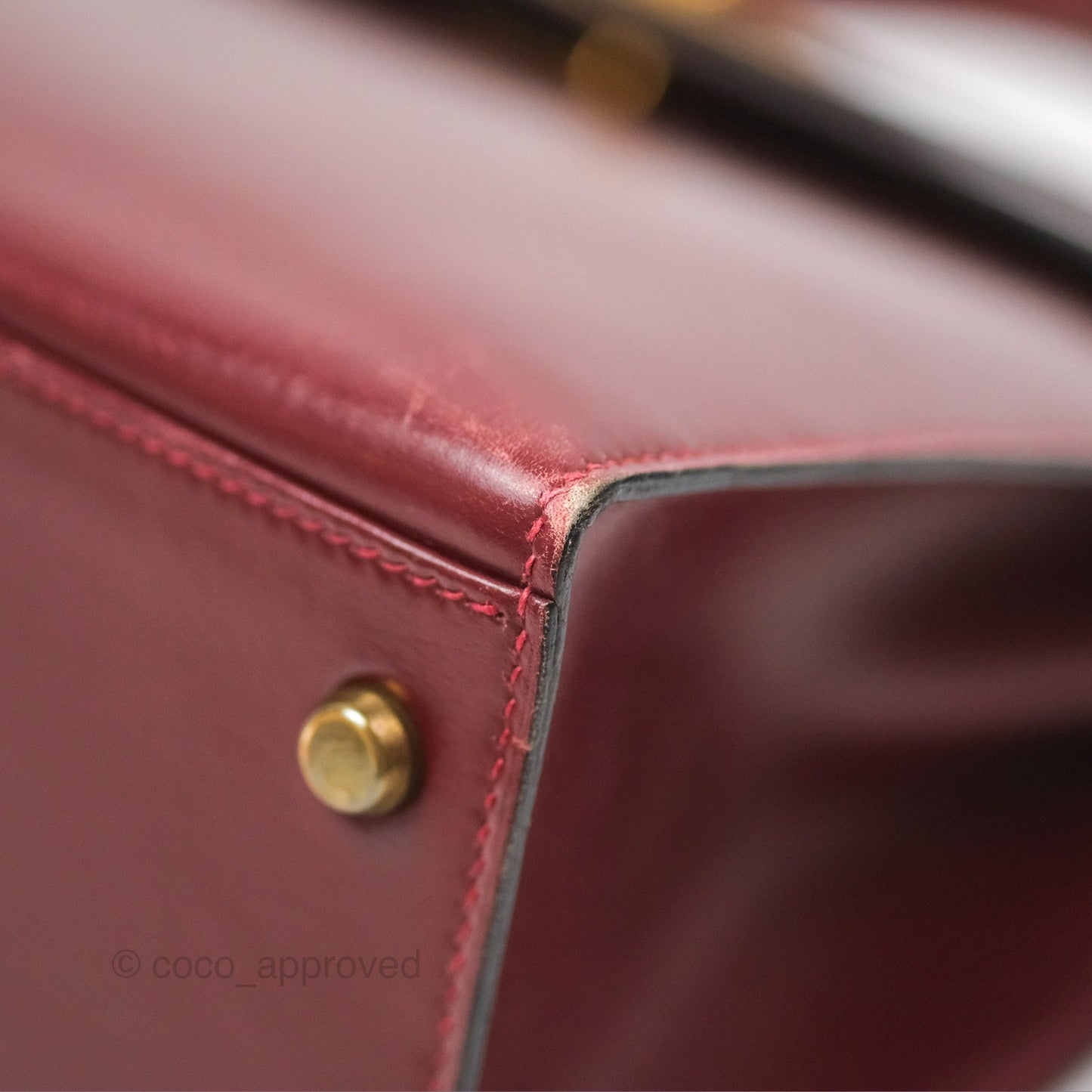 Hermès Kelly Sellier 28 Box Rouge Gold Hardware