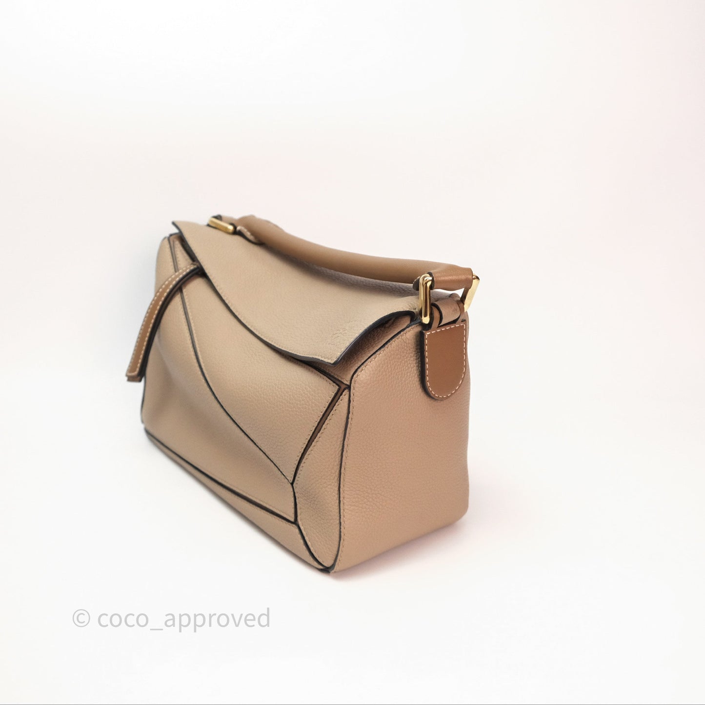 Loewe Small Puzzle Bag Sand Mink Grained Calfskin