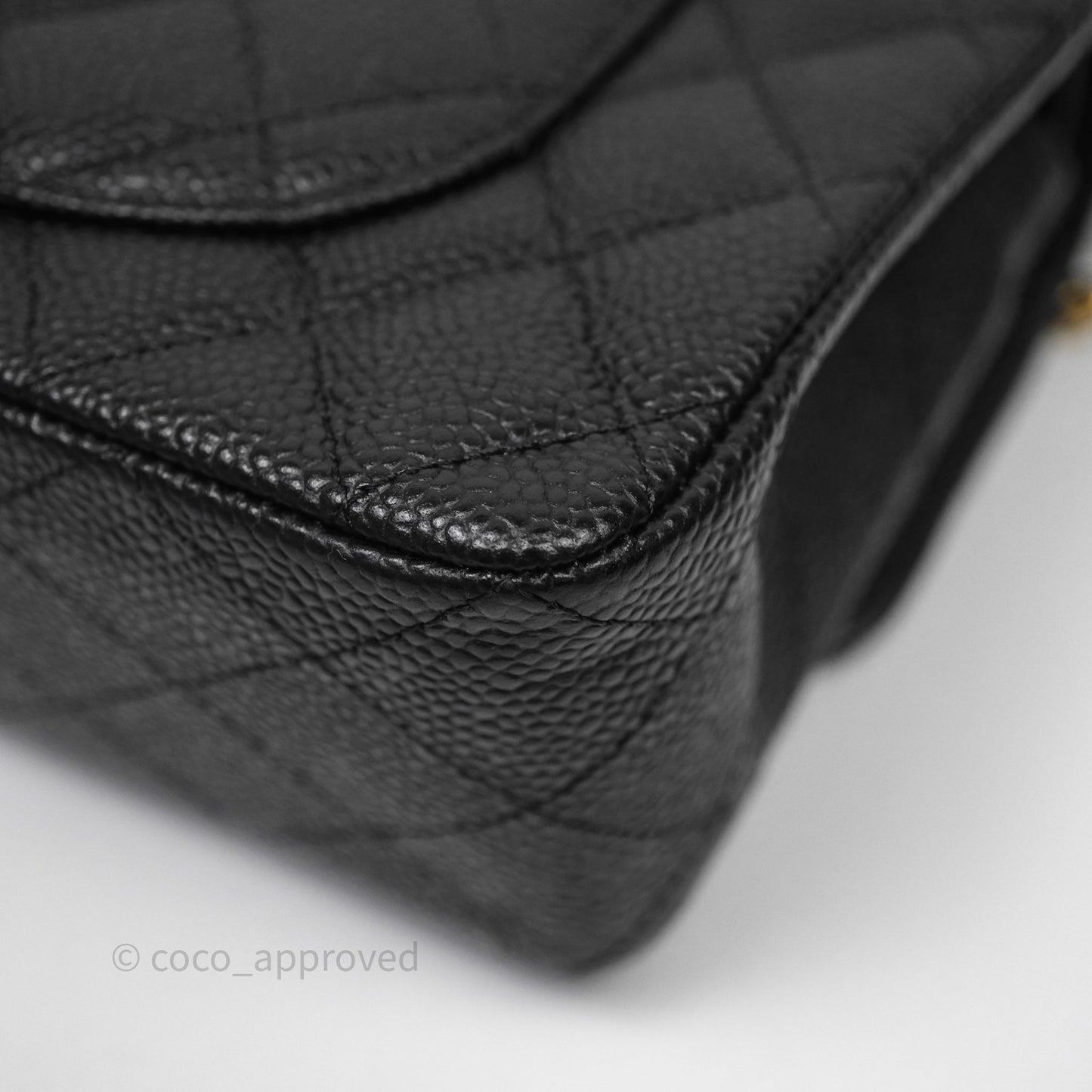 Chanel Small Classic Flap Quilted Black Caviar Gold Hardware