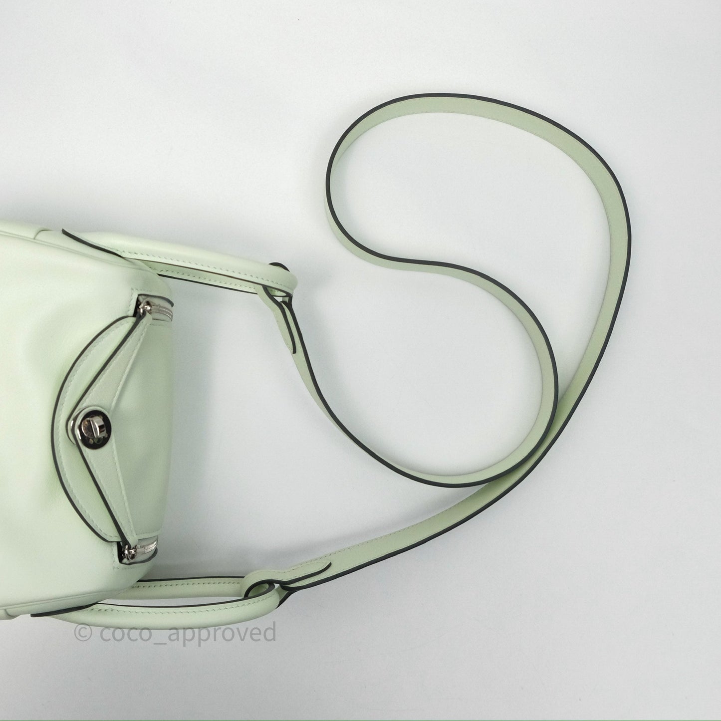Hermès Mini Lindy Vert Fizz 0S Swift Palladium Hardware