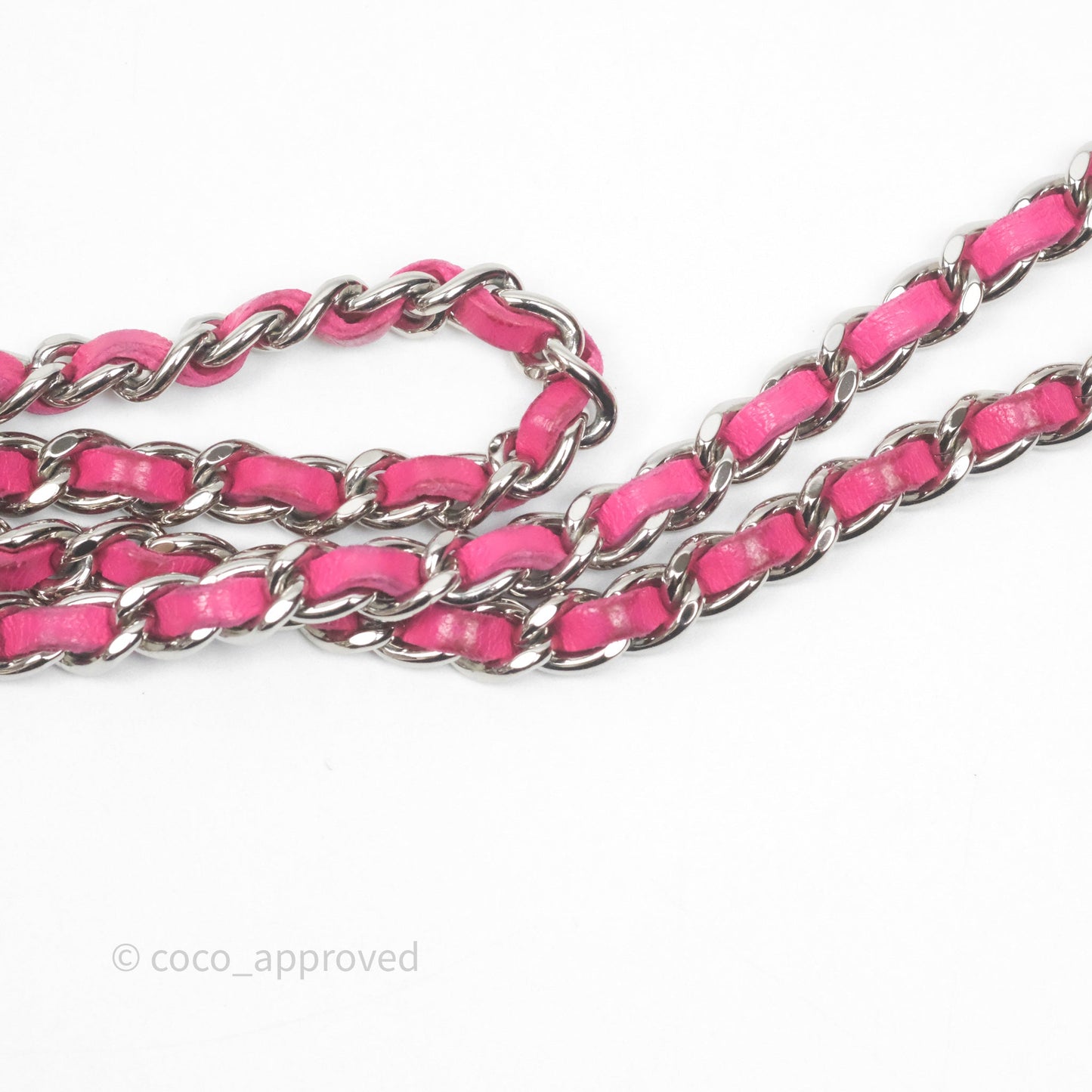 Chanel Quilted Wallet on Chain WOC Pink Lambskin Silver Hardware
