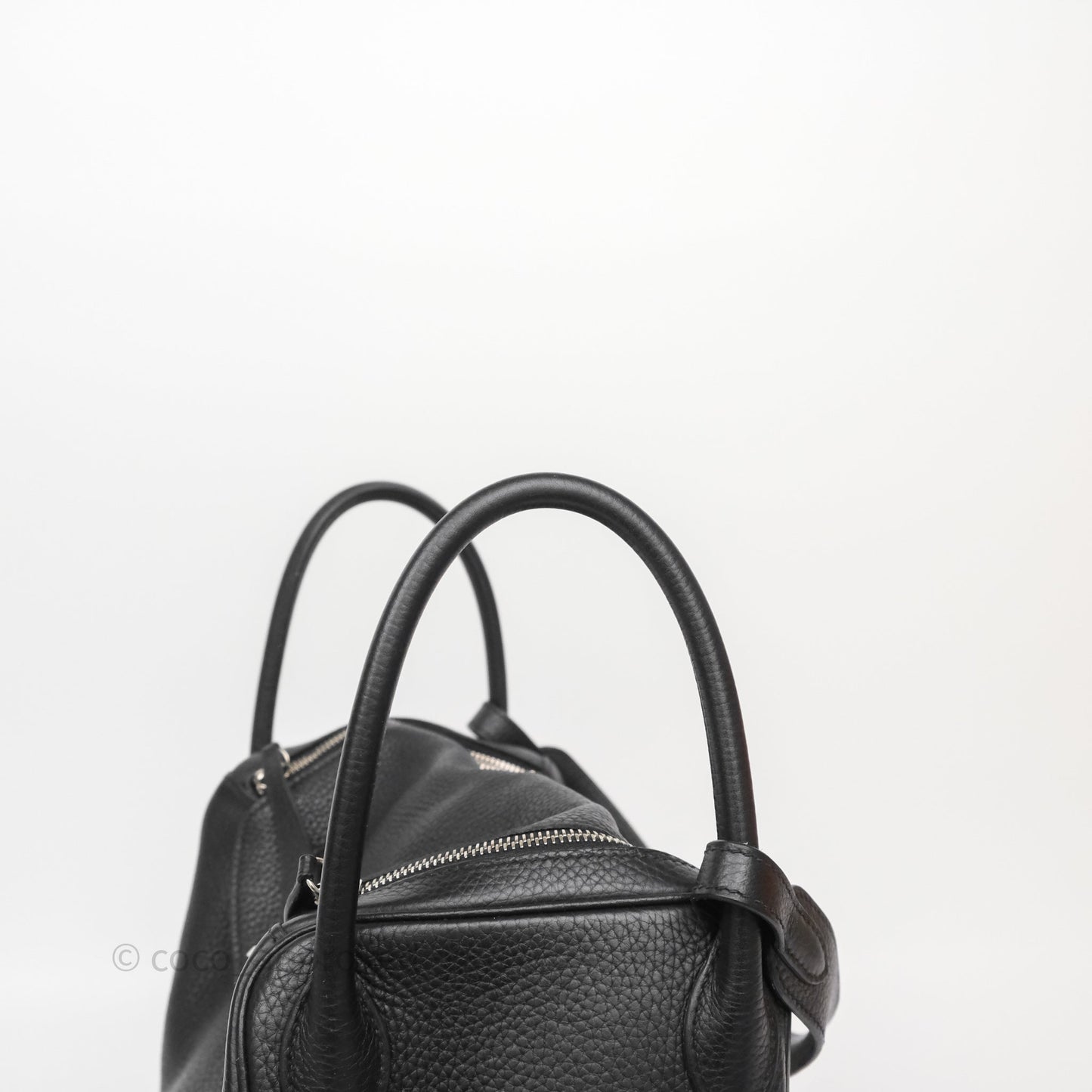 Hermès Lindy 30 Black Clemence Palladium Hardware