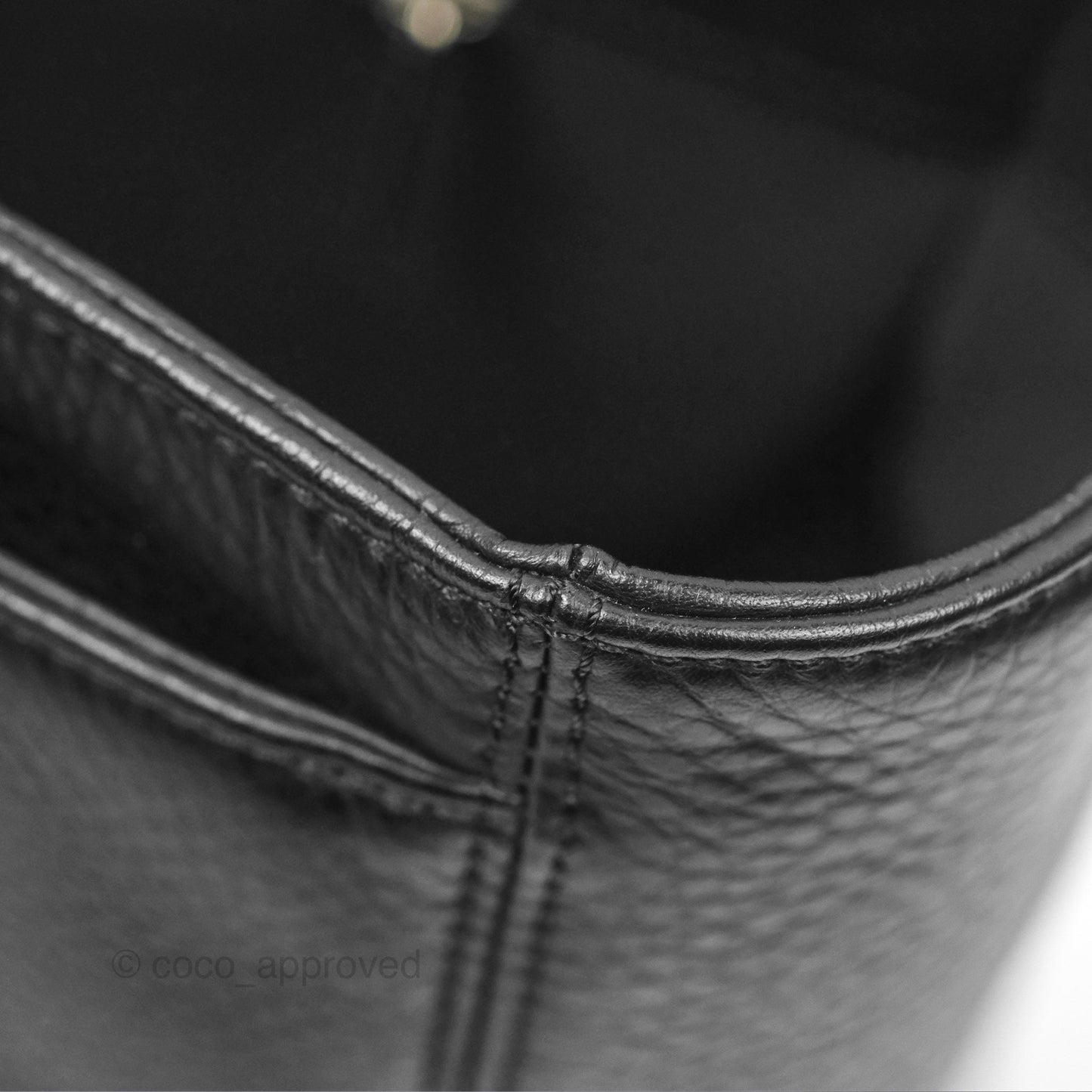 Chanel Executive Tote Bag Black Grained Calfskin Silver Hardware
