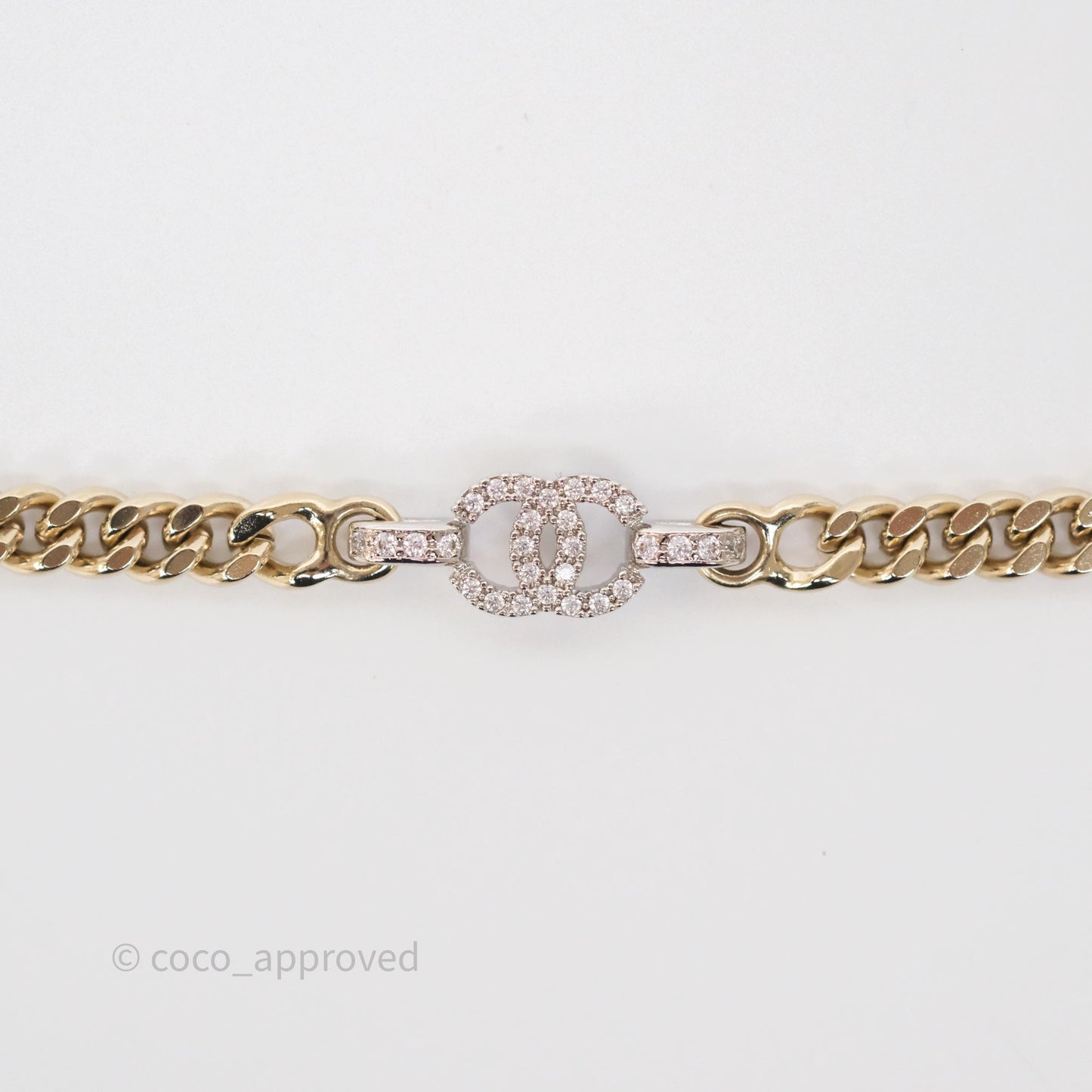 Chanel Crystals CC Chain Belt Gold Tone 22S