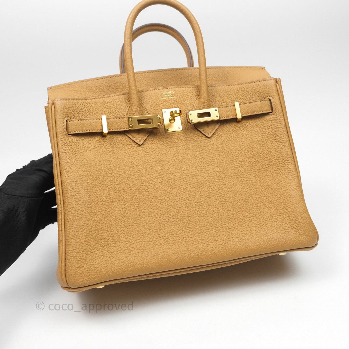 Hermès Birkin 25 Retourne Biscuit 4B Togo Gold Hardware