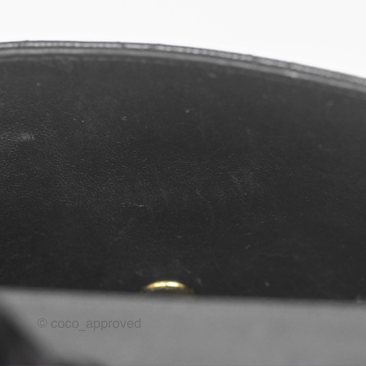 Chanel Vintage Mini Square Quilted Black Caviar Gold Hardware