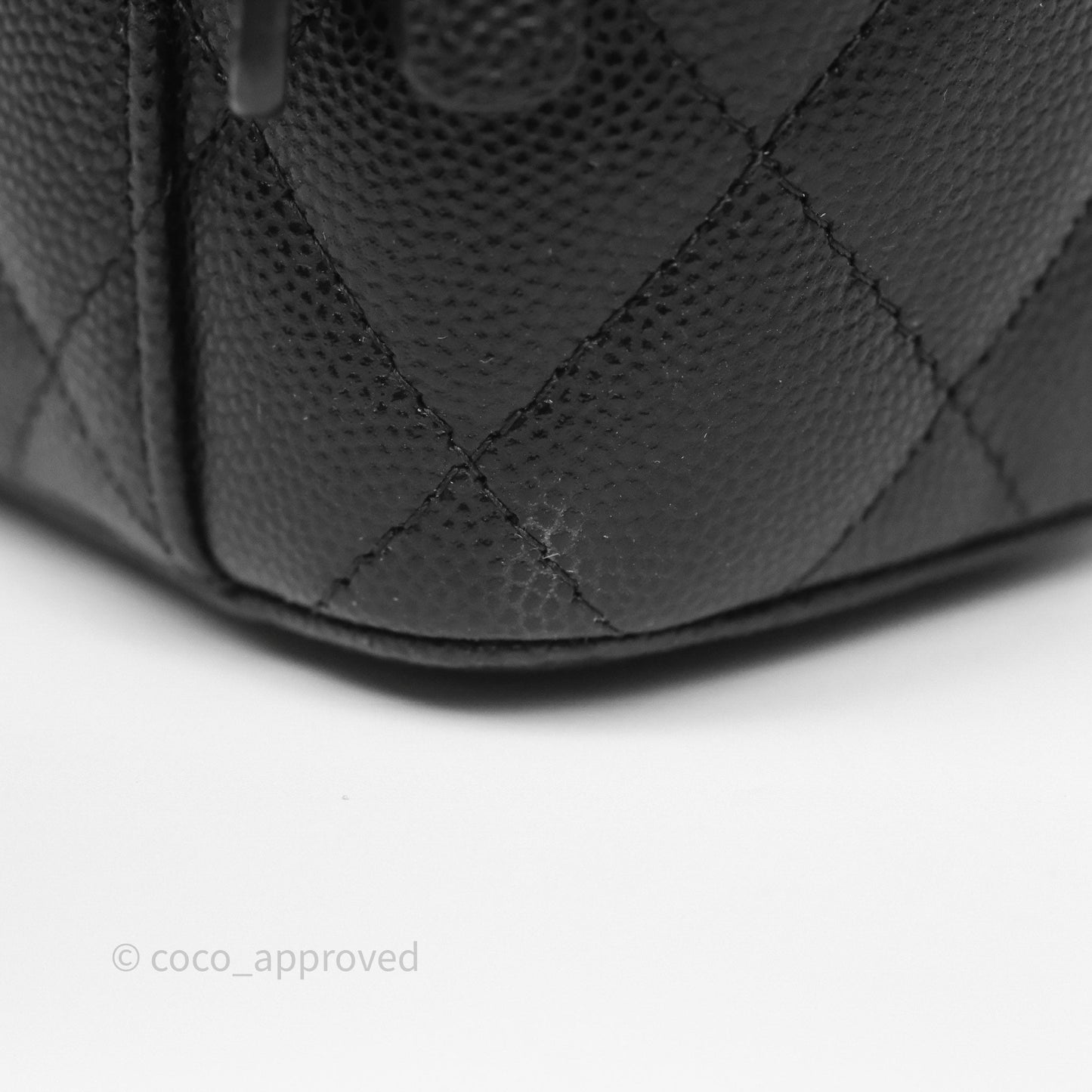 Chanel Mini Vanity With Chain Black Caviar Gold Hardware