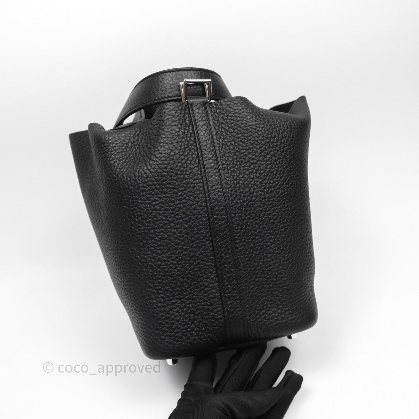 Hermès Picotin 18 Black Noir 89 Clemence Palladium Hardware