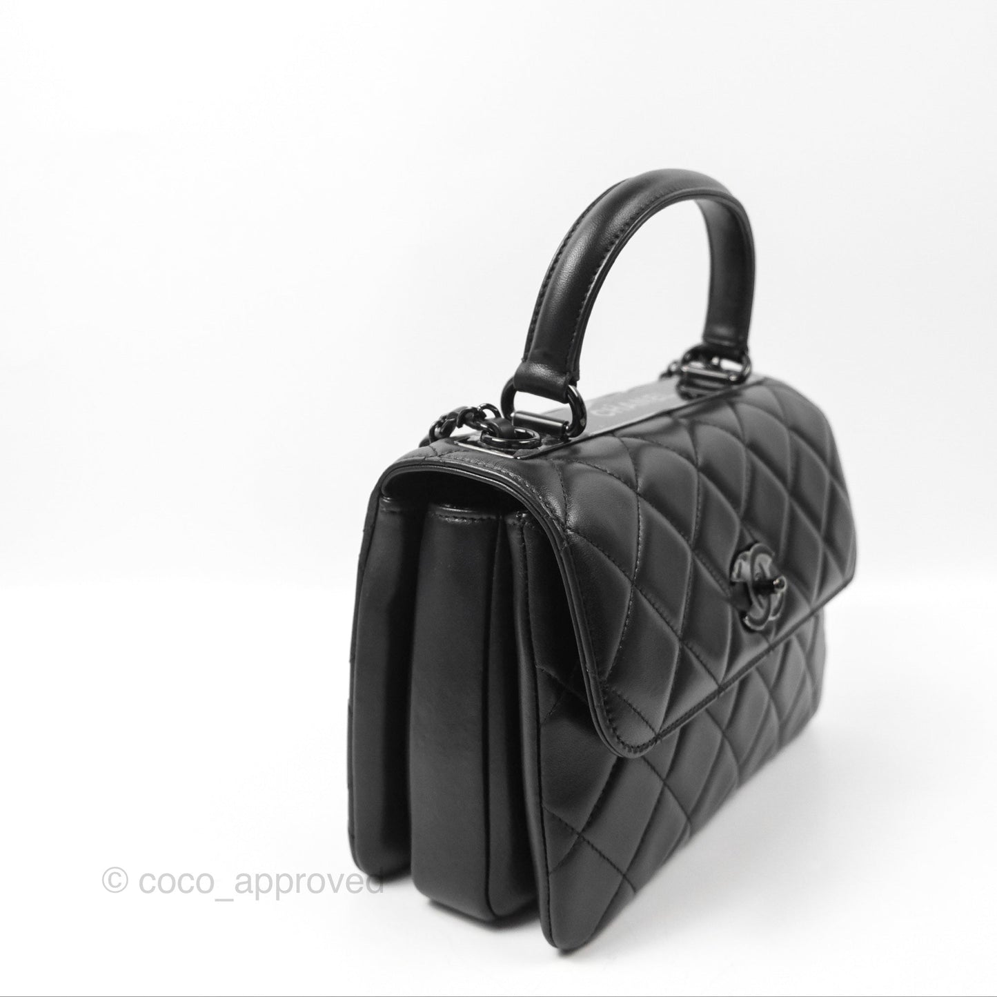 Chanel Small Trendy CC So Black Lambskin