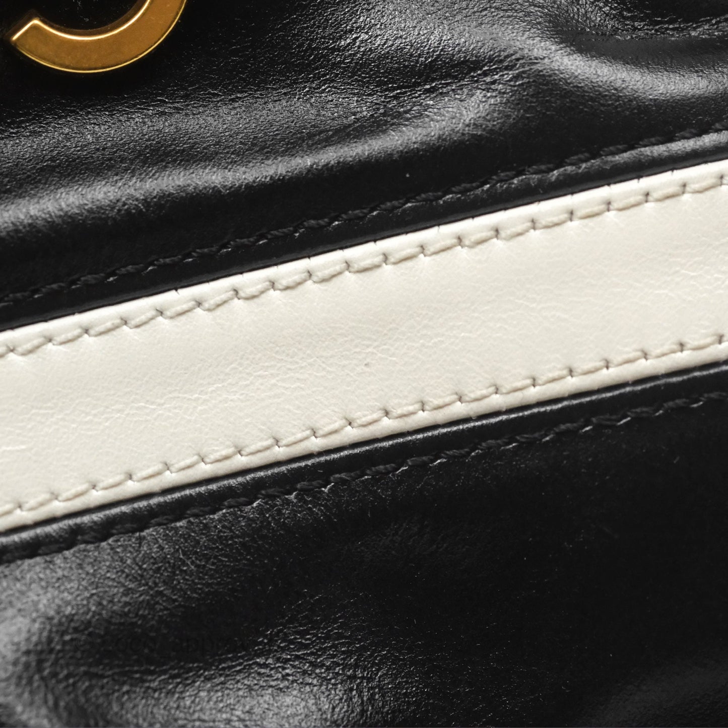 Chanel 22 Mini Bag Striped Black/ White Crumpled Calfskin