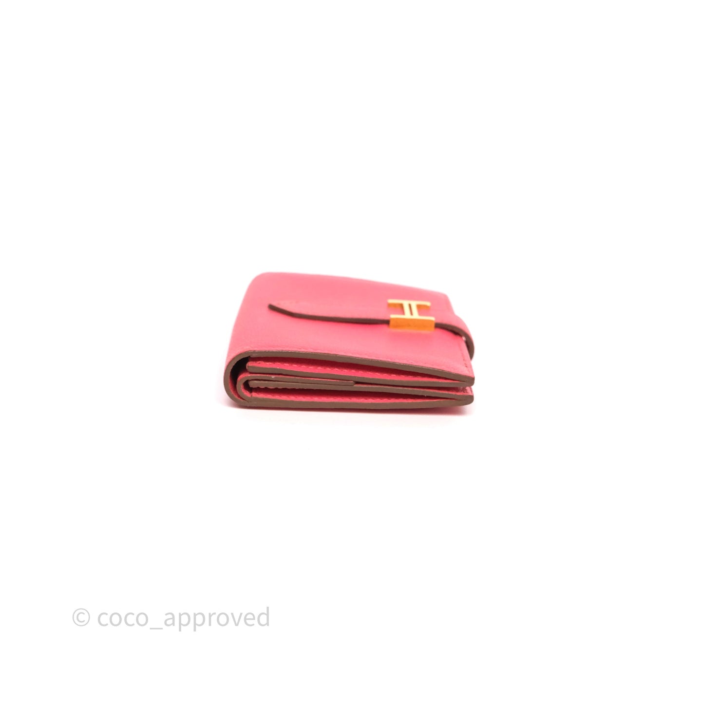 Hermès Bearn Mini Wallet Rose Lipstick U5 Chevre Mysore Gold Hardware