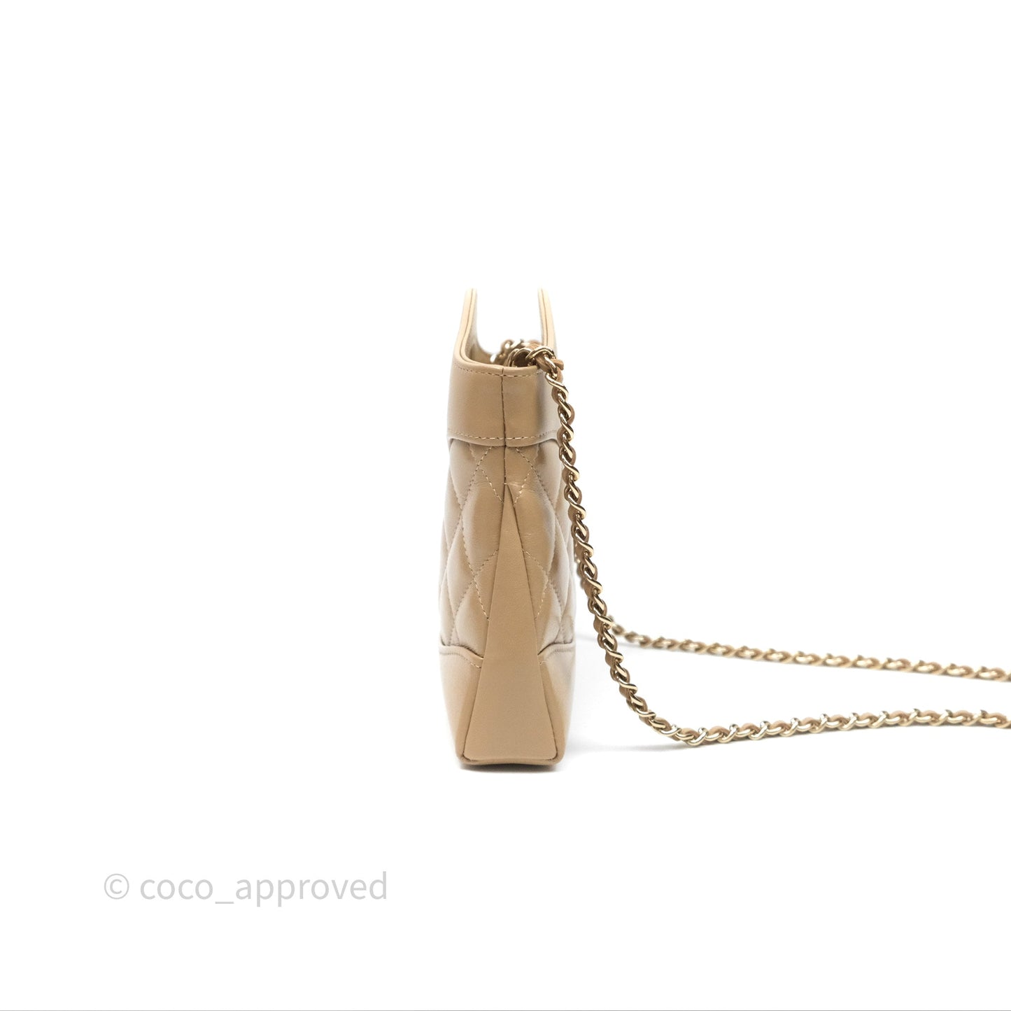 Chanel Nano 31 Beige Shiny Lambskin Gold Hardware