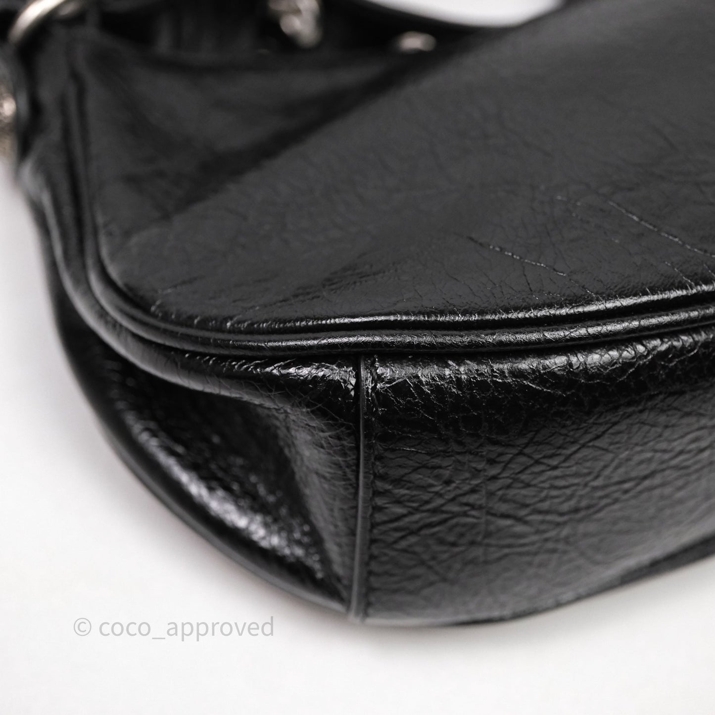 Balenciaga Le Cagole Shoulder Bag Black Calfskin Silver Hardware