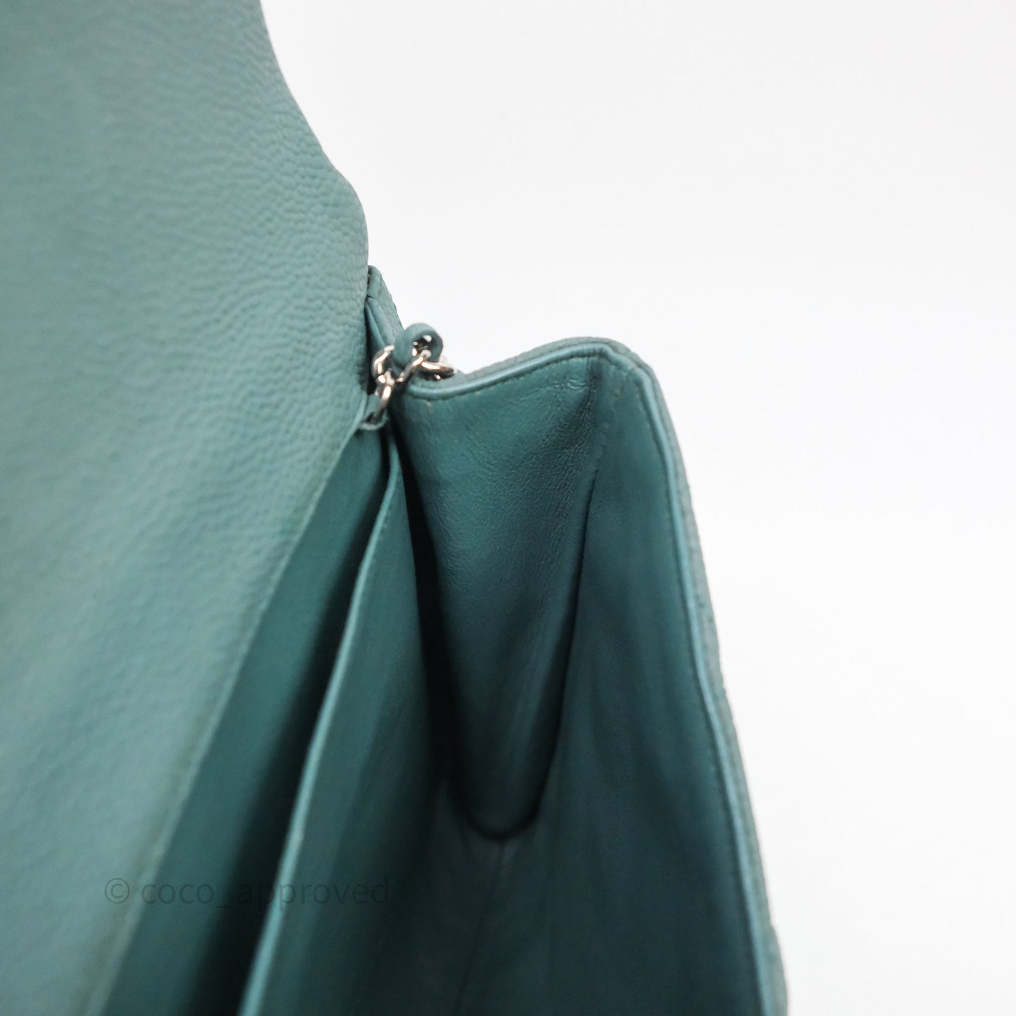 Chanel Quilted Clutch with Chain Green Caviar Gold Hardware
