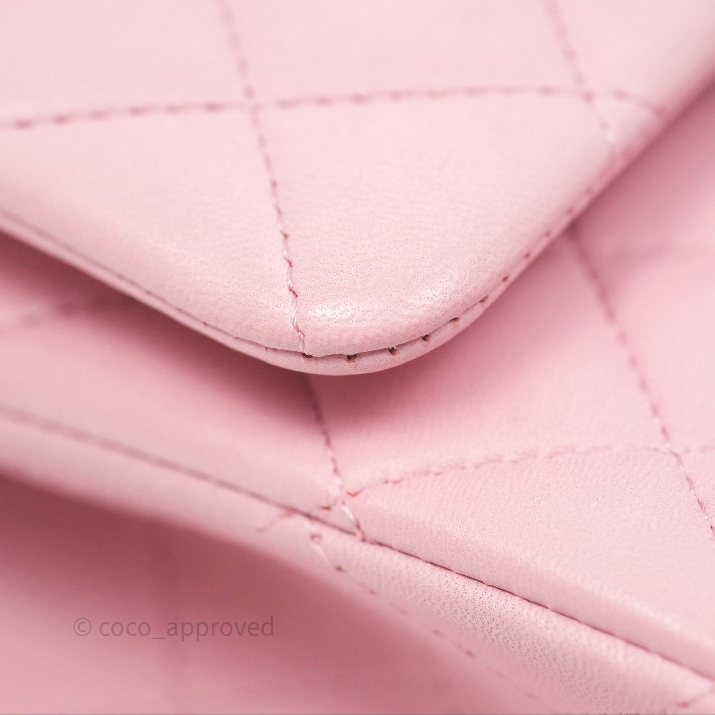 Chanel Classic M/L Medium Flap Quilted Pink Lambskin Gold Hardware