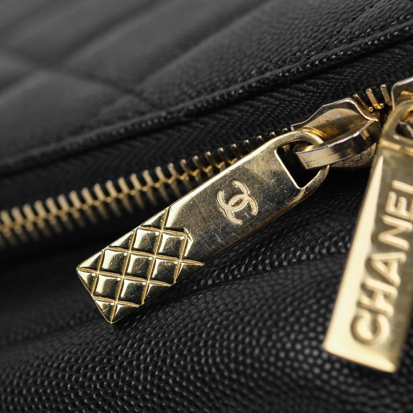 Chanel Small Business Affinity Shopping Bag Black Caviar Gold Hardware