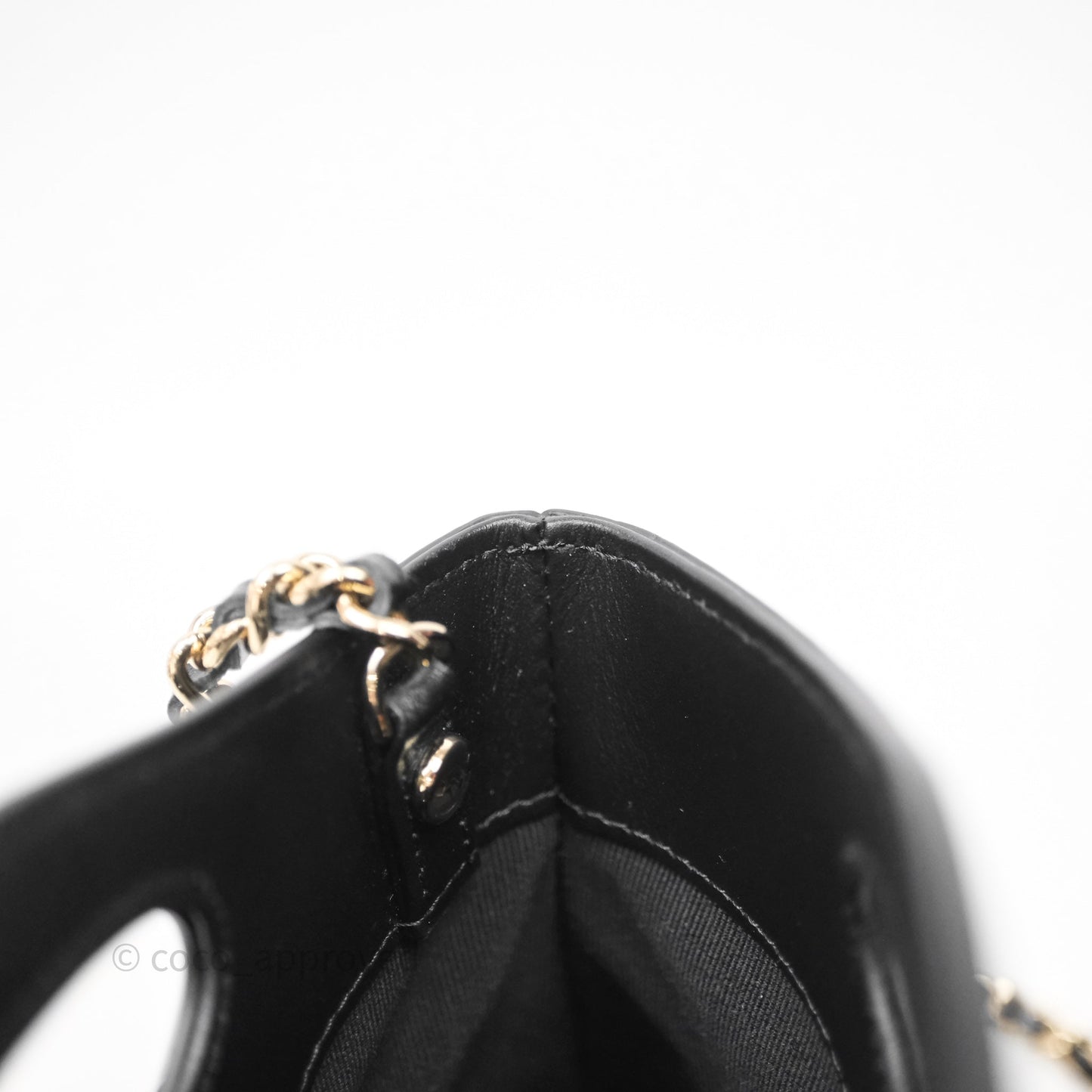 Chanel Nano 31 Black Shiny Calfskin Gold Hardware
