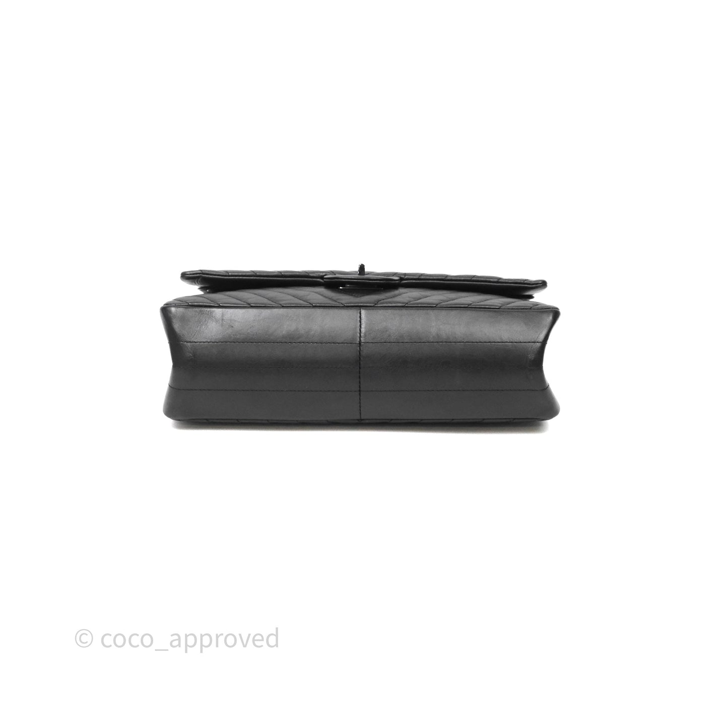 Chanel Reissue Medium 226 Chevron Aged Calfskin So Black