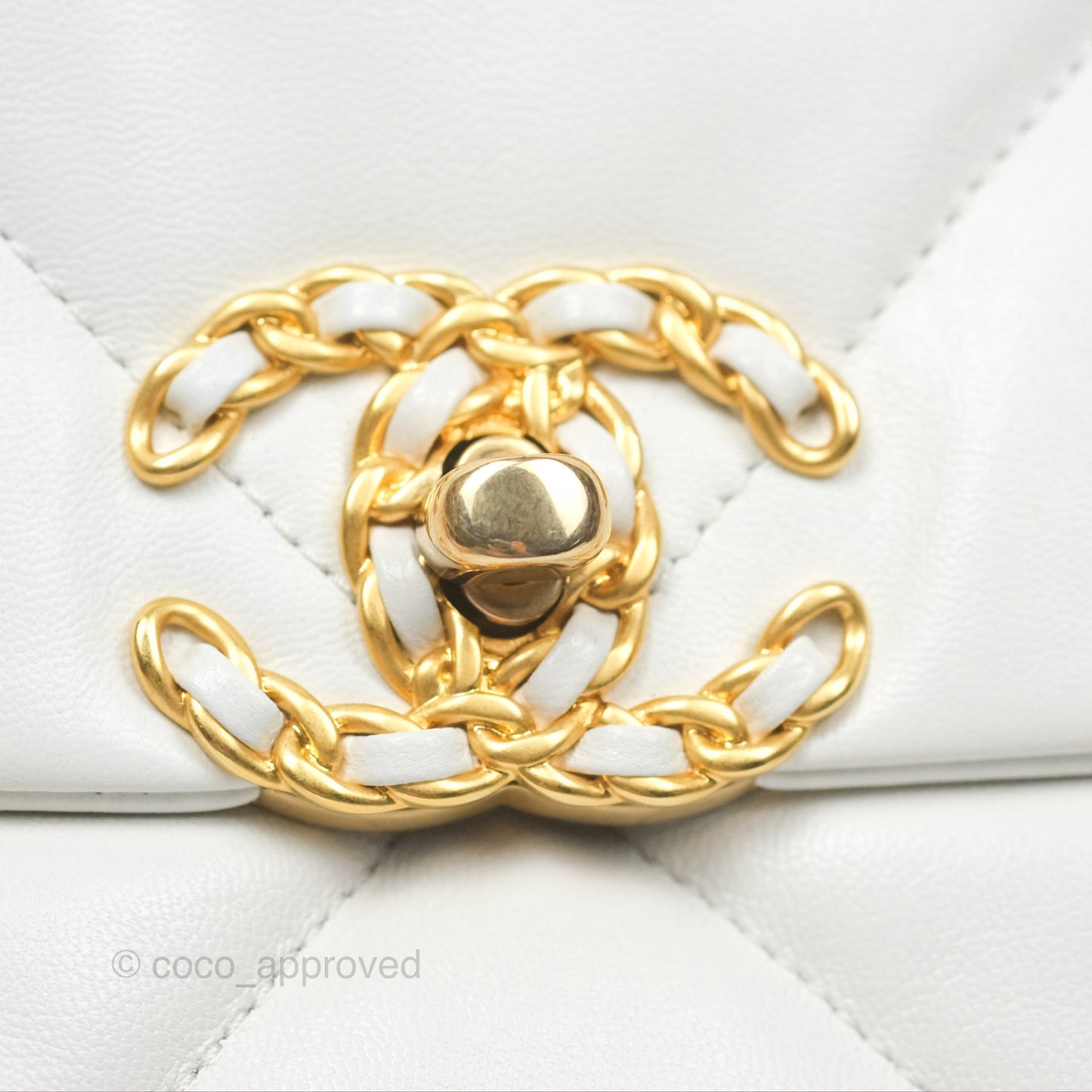 Chanel 19 Small Off White Mixed Hardware