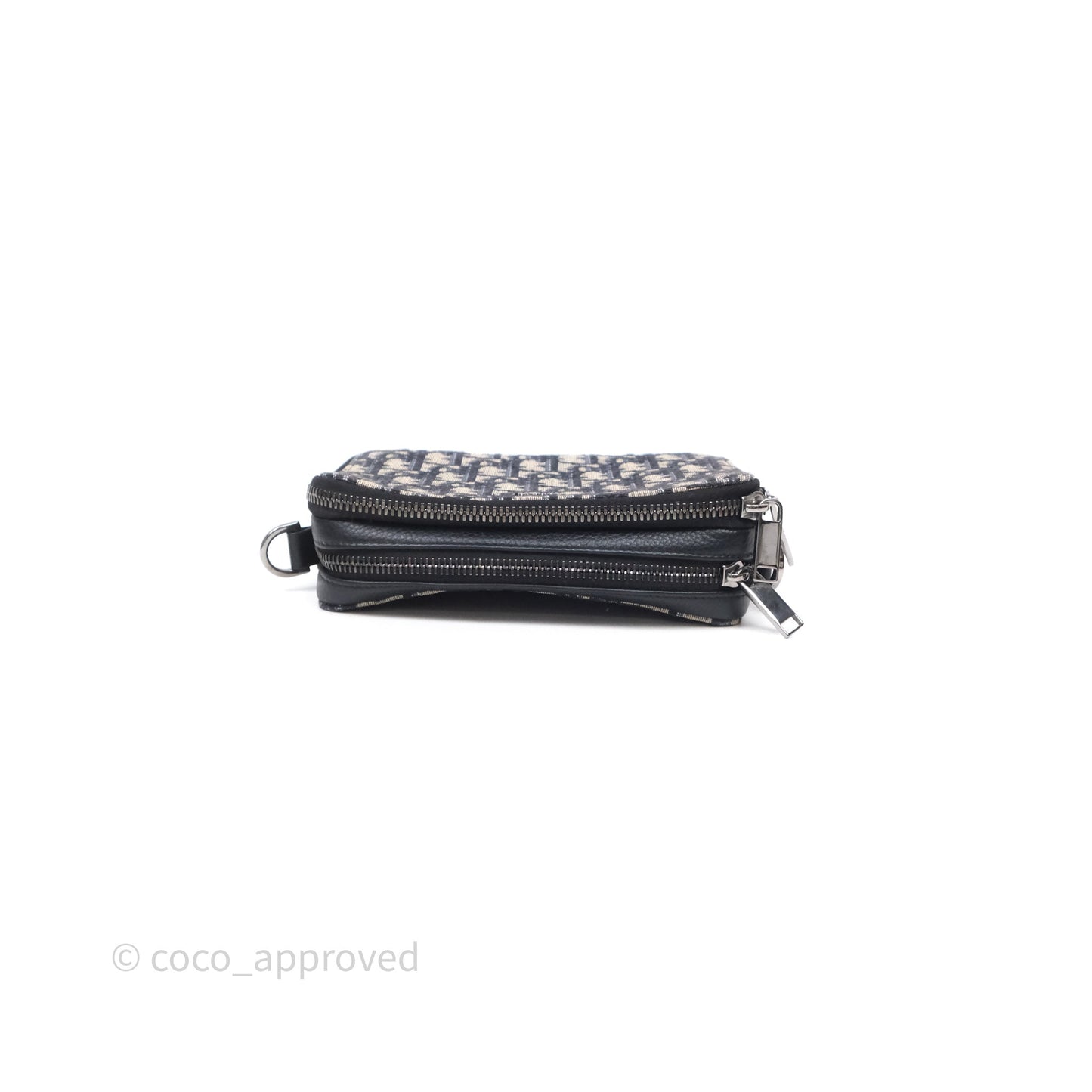 Dior Men's Crossbody Pouch Bag Blue Oblique Canvas