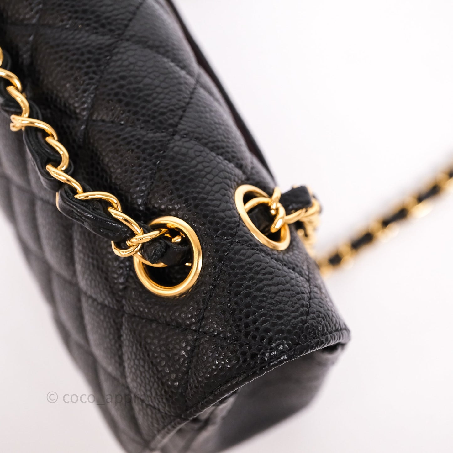 Chanel Classic M/L Medium Flap Quilted Black Caviar Gold Hardware